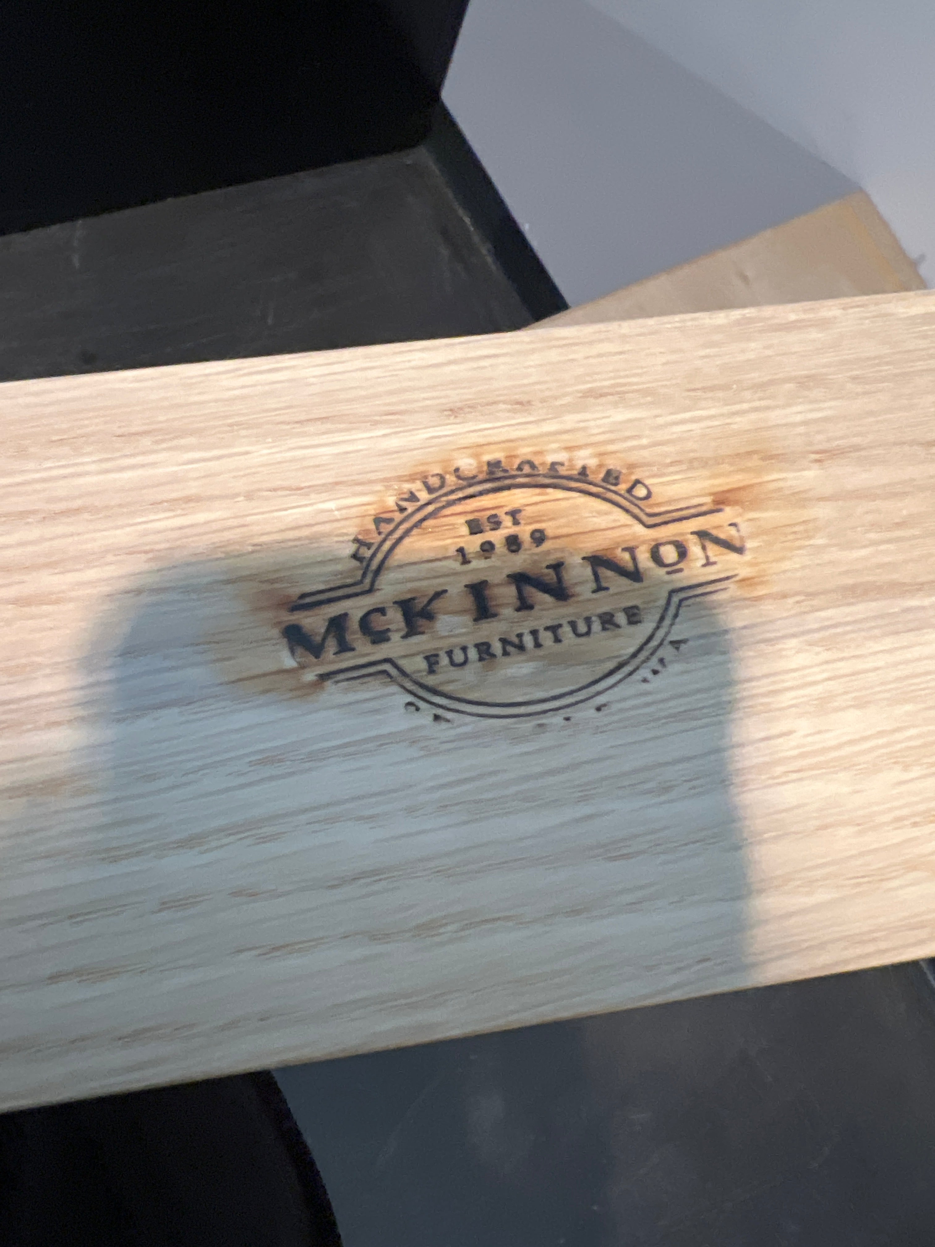 McKinnon Furniture Co. Solid Oak Mission-Style Side Table with Drawer