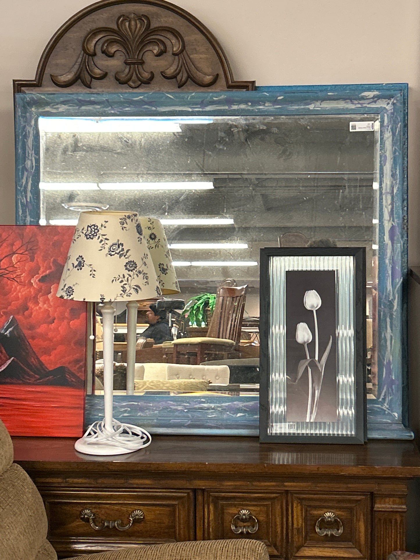 Mirror Rustic Painted Frame