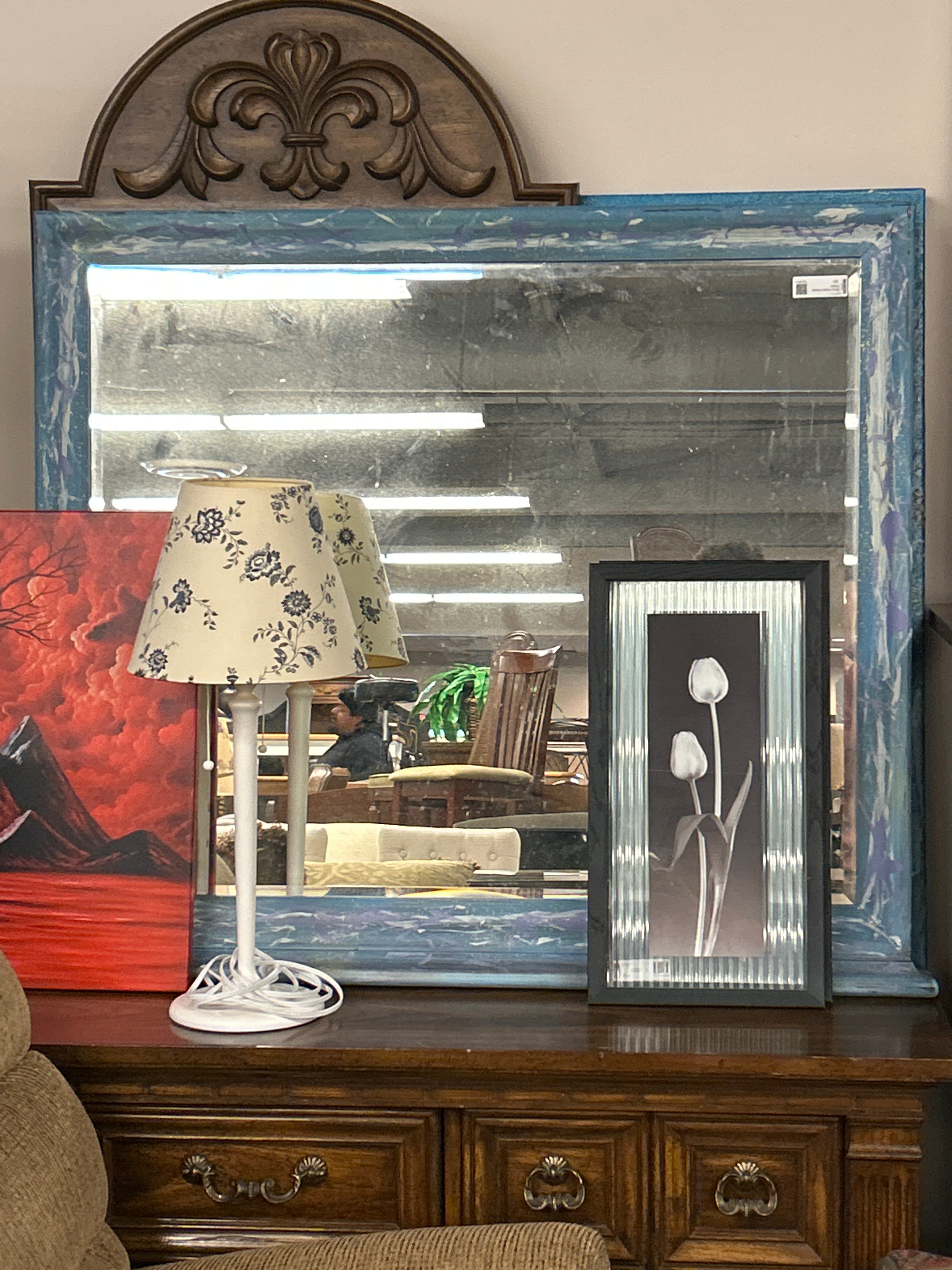 Mirror Rustic Painted Frame