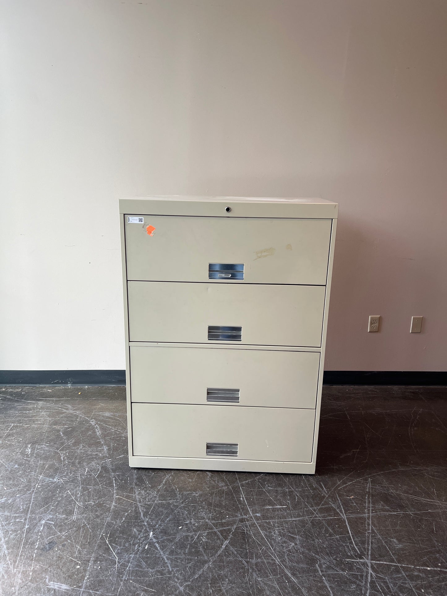 White Metal File Cabinet