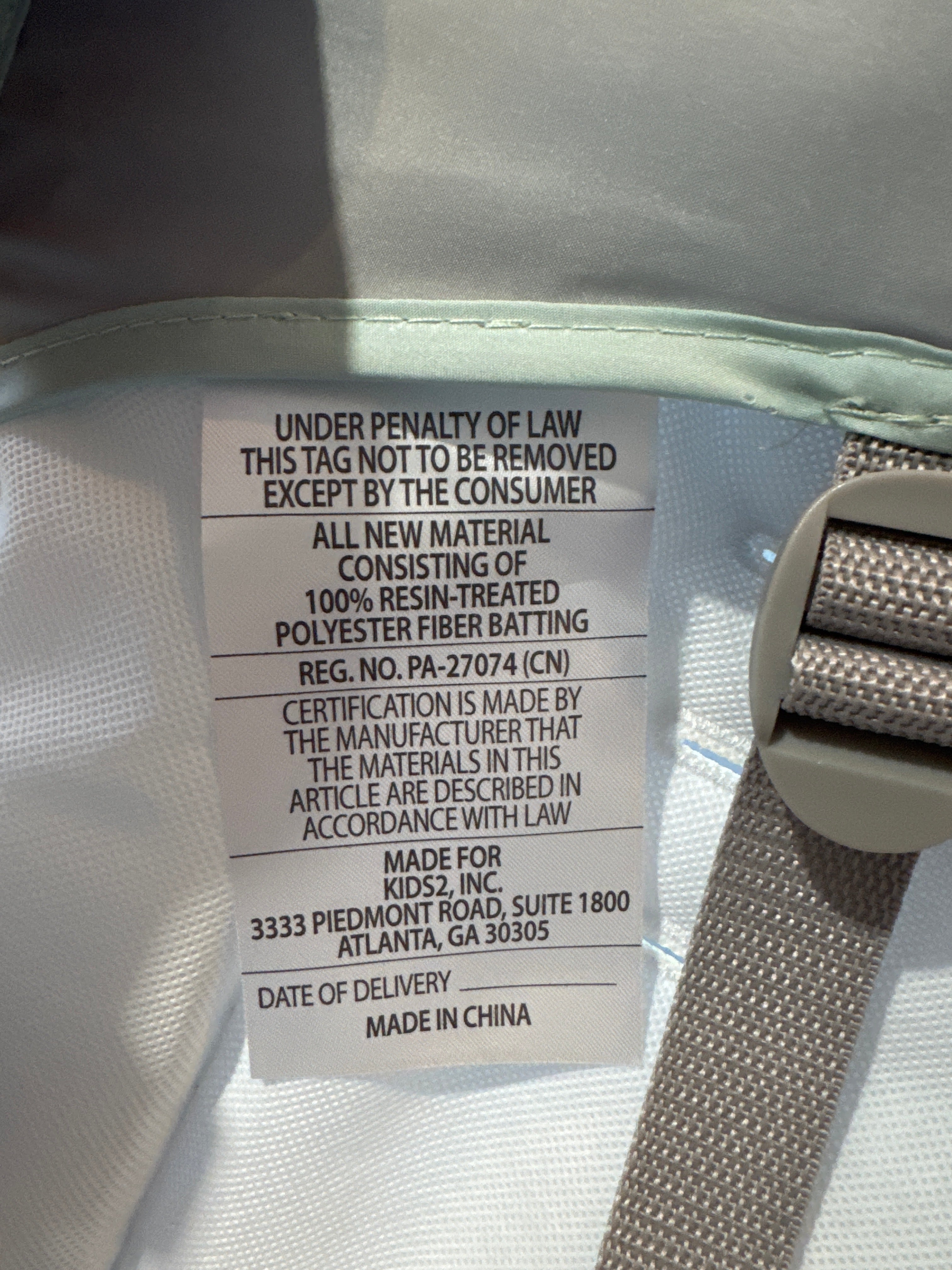 Kids2 Infant Seat / Bouncer with Head Support – Gray & Mint