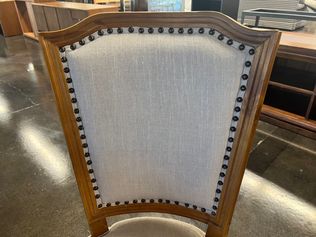 Pier 1 Imports Cloth Dining Chairs Tan with Rivet details