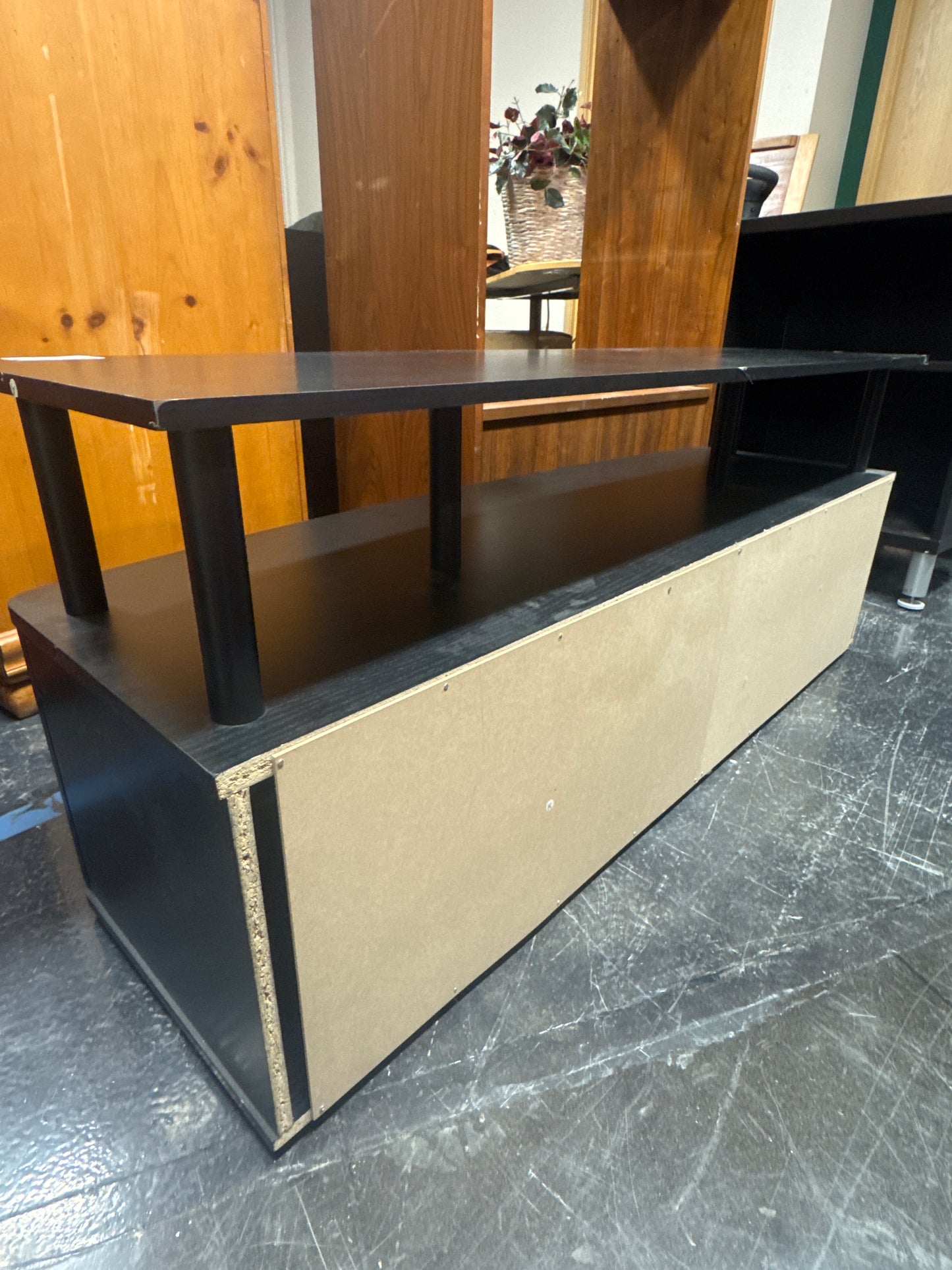 Black Corner TV Stand / Media Console