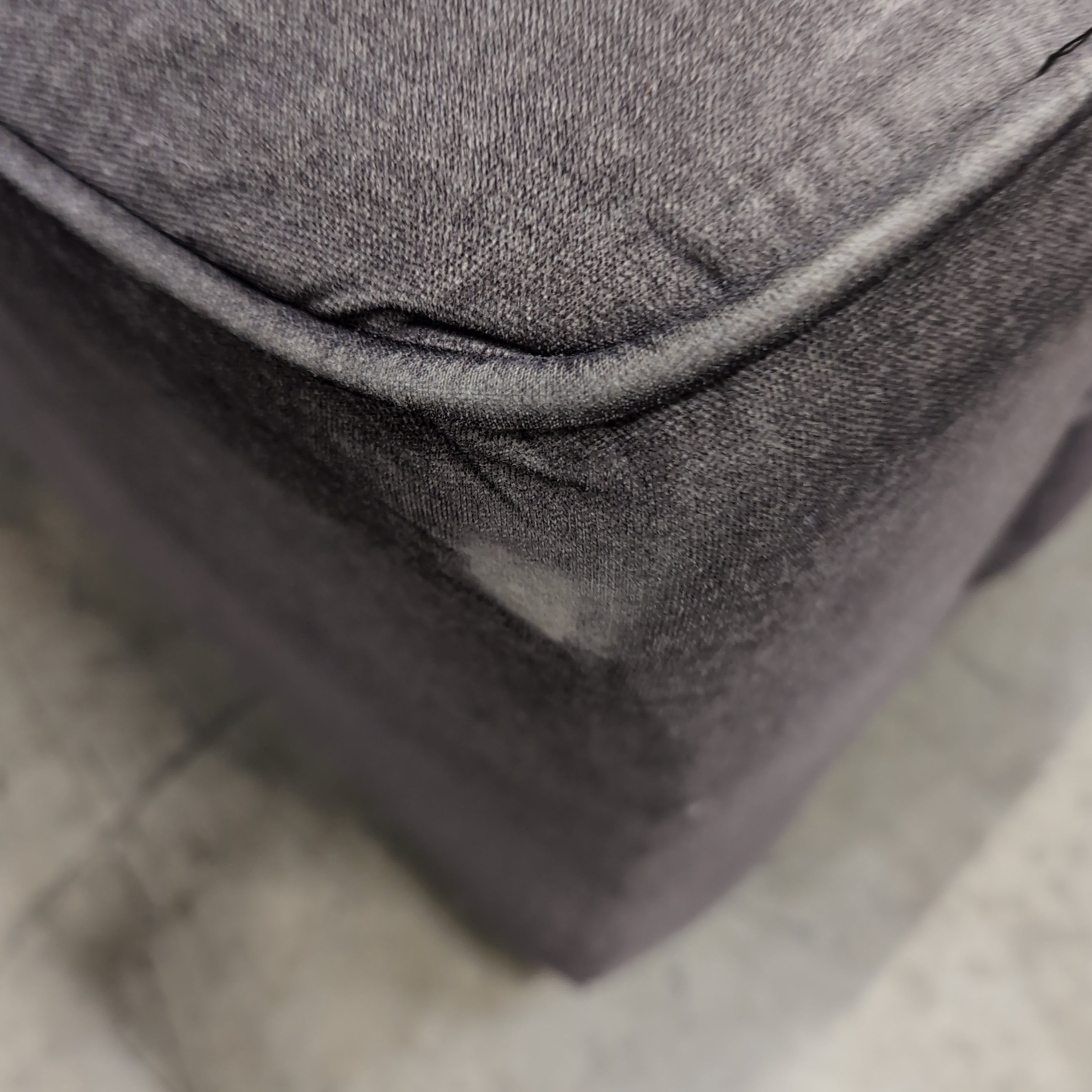 Textured Grey Fabric Loveseat