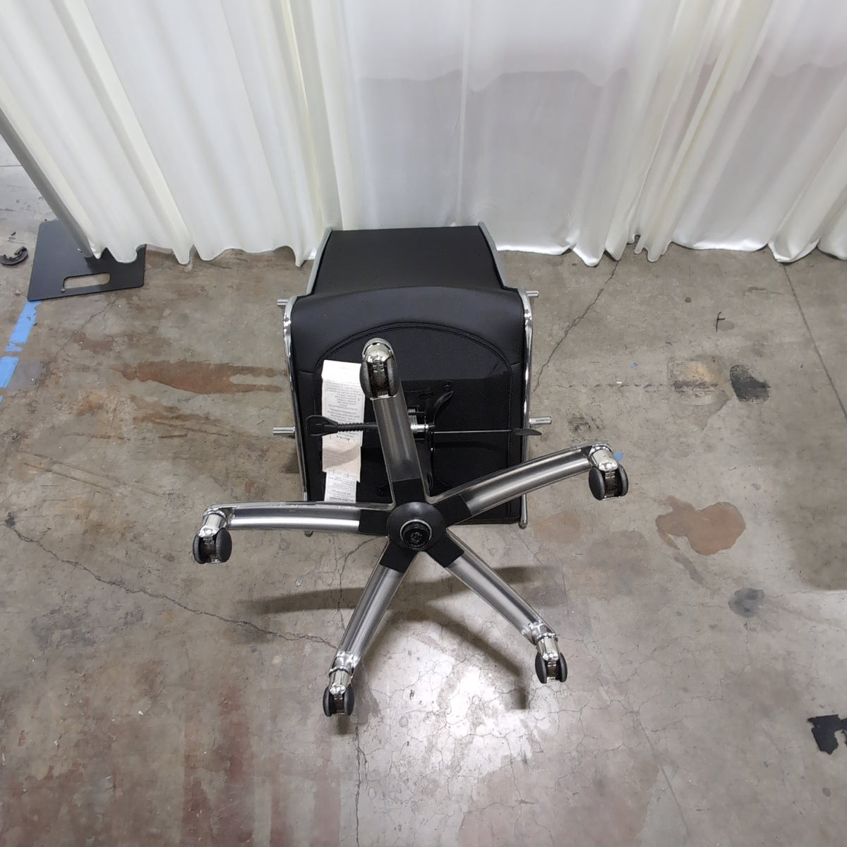Modern Black Executive Office Chair with Chrome Base