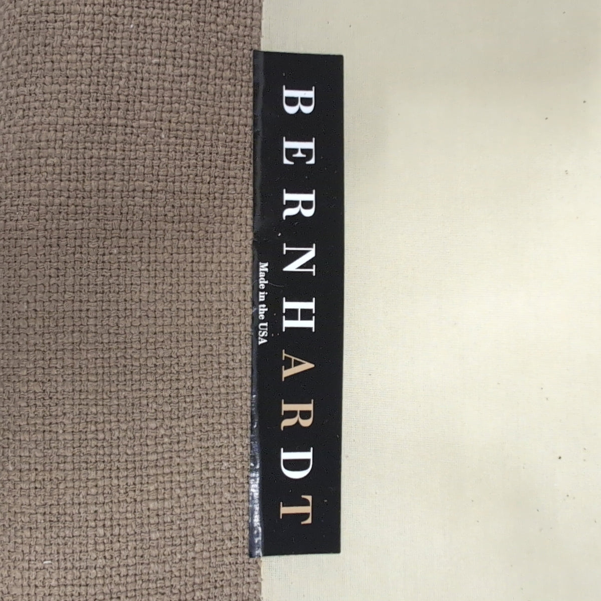 Bernhardt-Taupe Upholstered Modular Armless Chair with Nailhead Trim