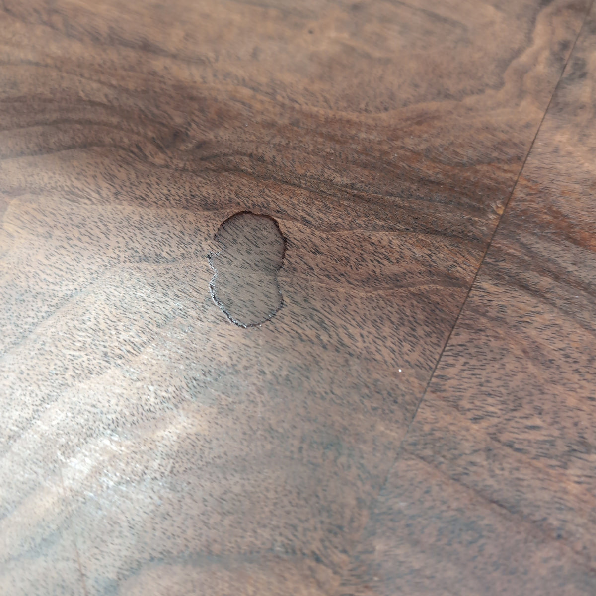Carved Wood Hexagonal End Table with Turned Legs