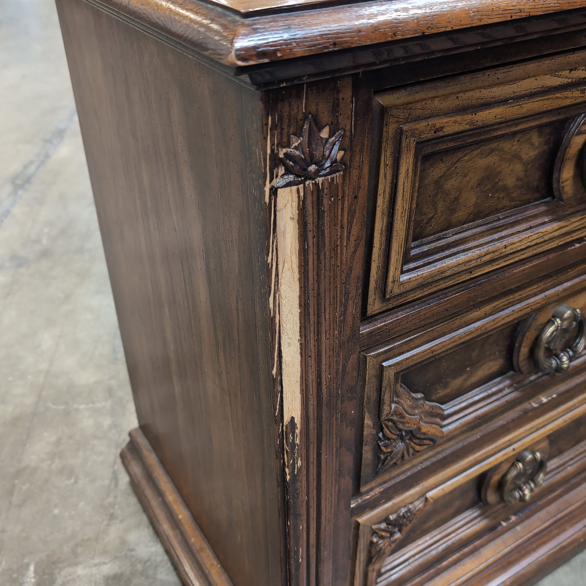 Stanley Furniture Traditional Style Wood Dresser with Ornate Hardware