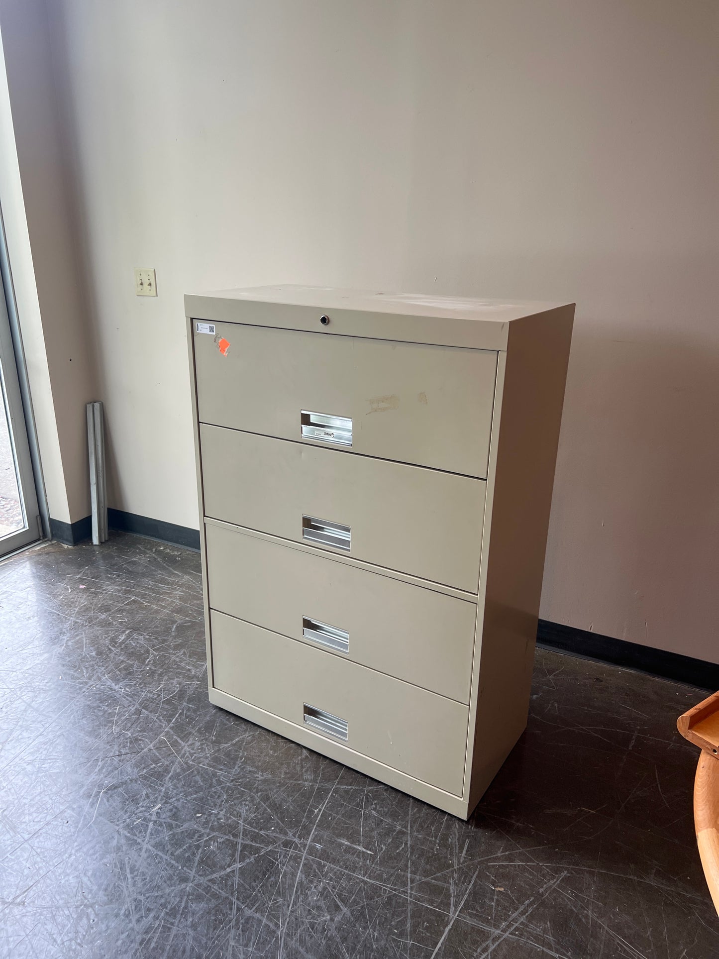 White Metal File Cabinet
