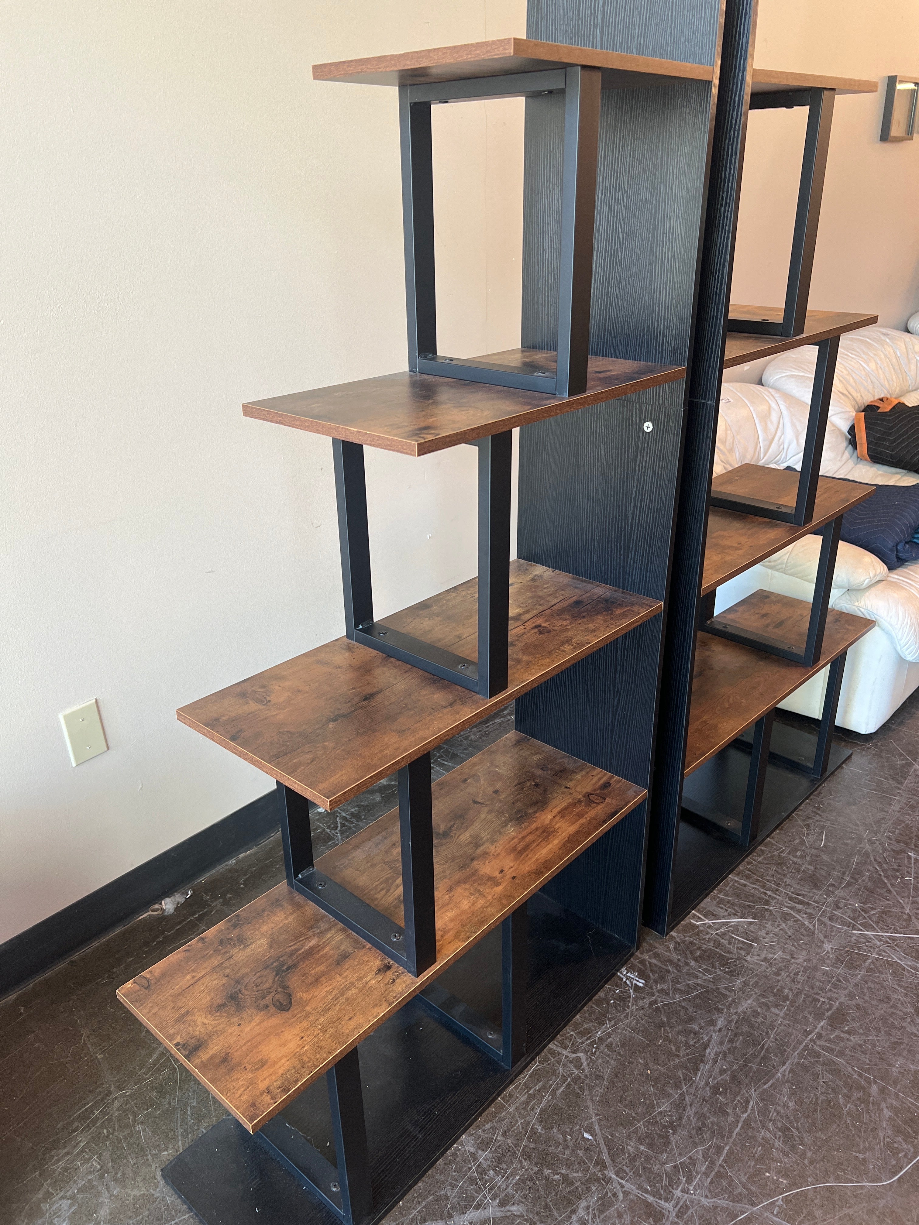 Mid-Century Modern Hardwood Bookcases