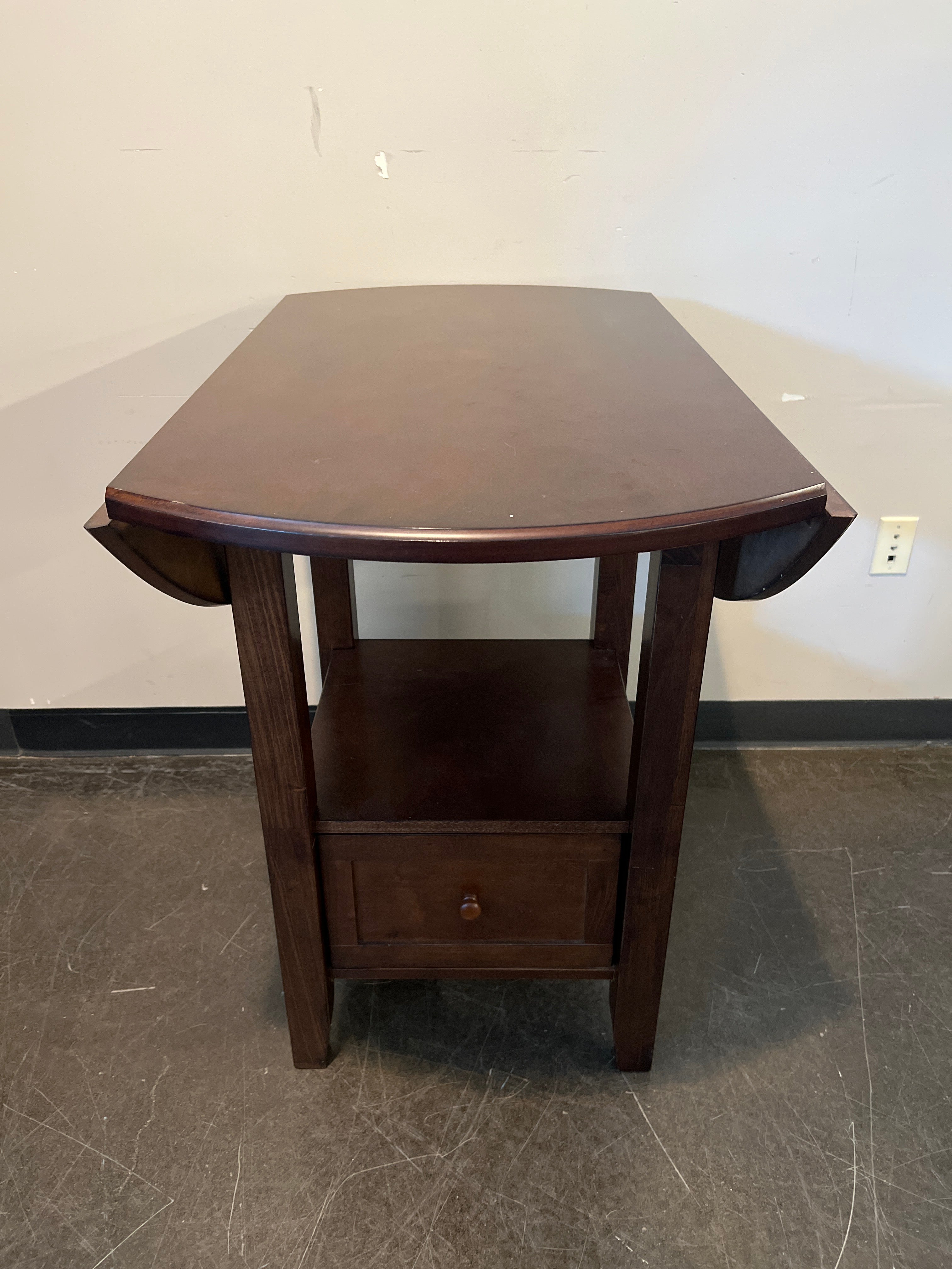 Dark Wood Drop-Leaf Table