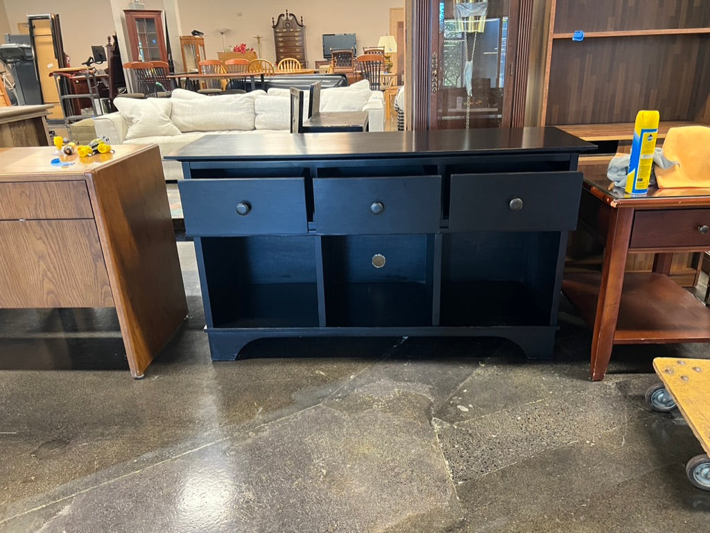 Pottery Barn Black Buffet/Entertainment Piece