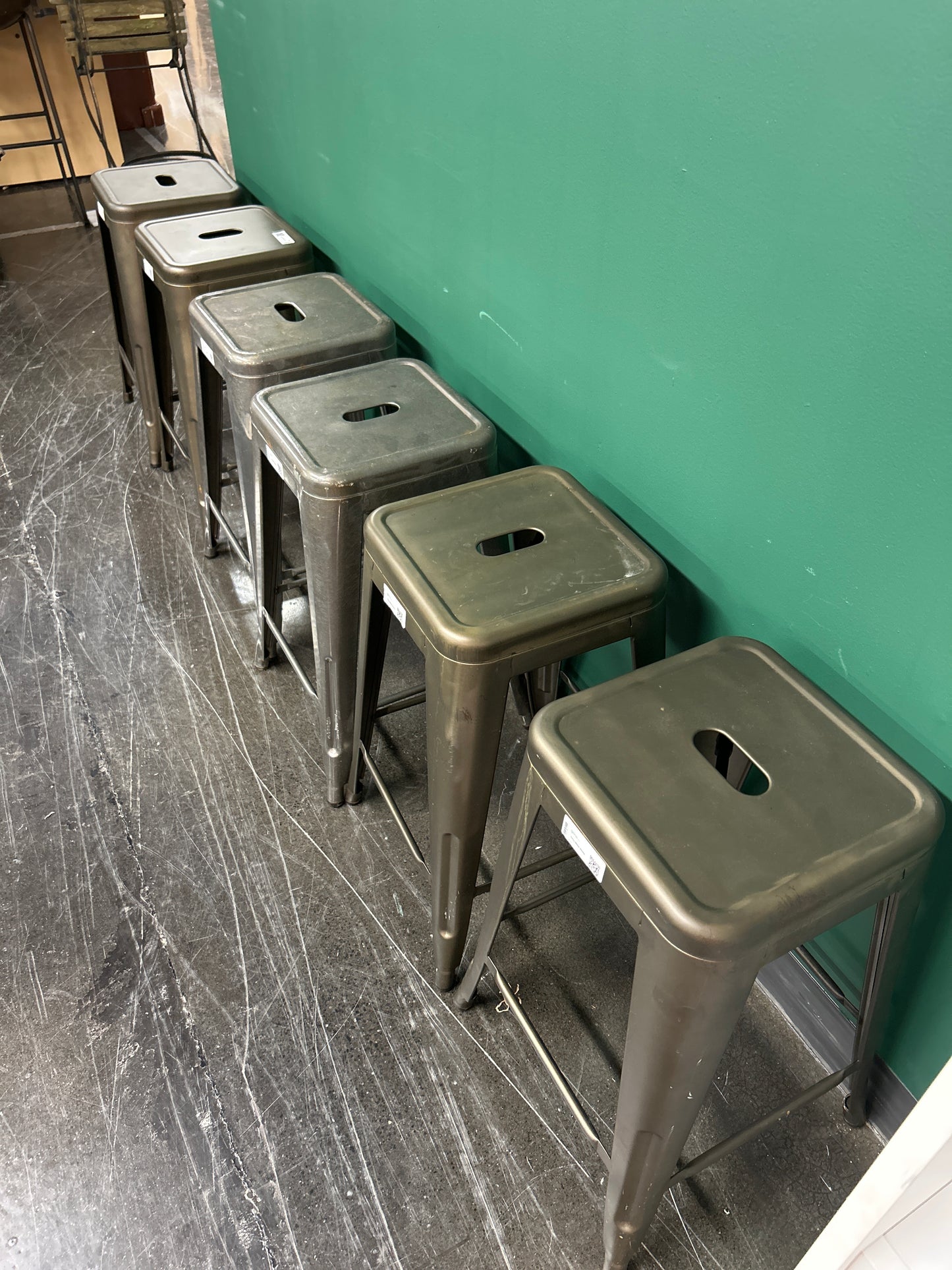 Grey Metal Stools