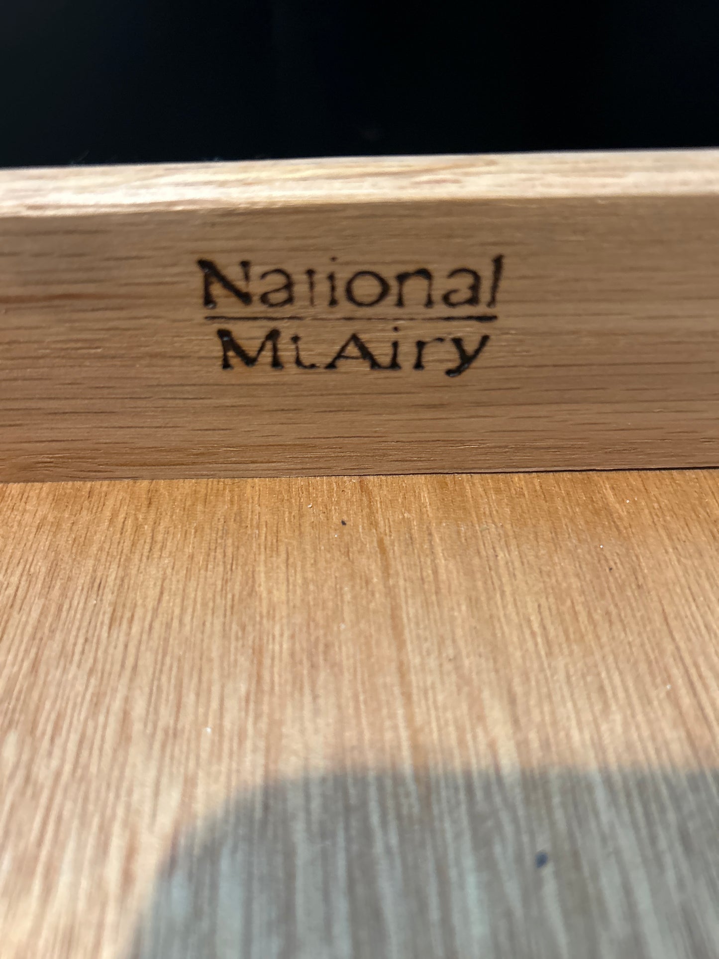 National Mt. Airy Traditional Writing Desk – Solid Wood, Three Drawers