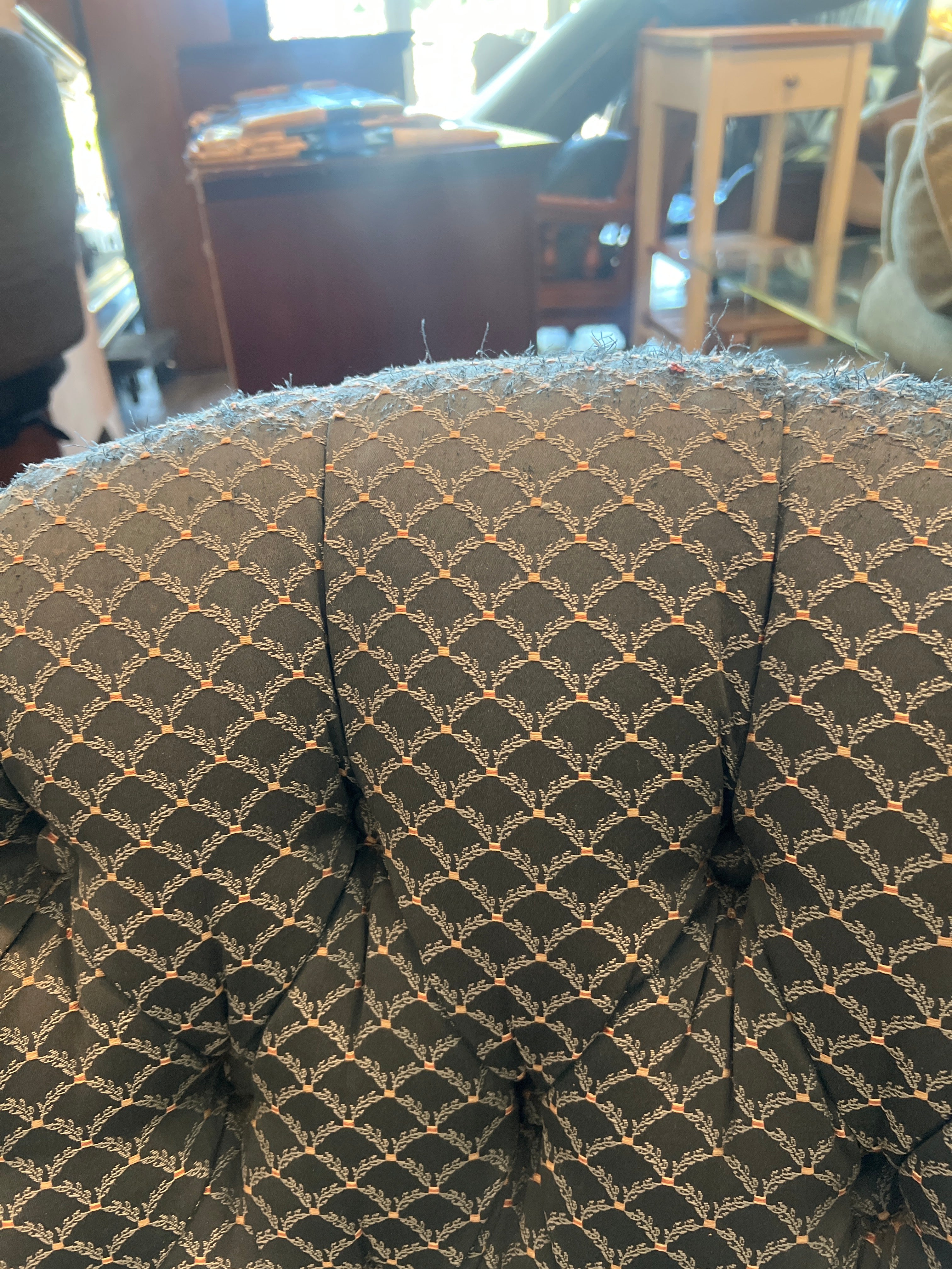 Vintage 70s Woodmark Originals Button-Tuft Armchair