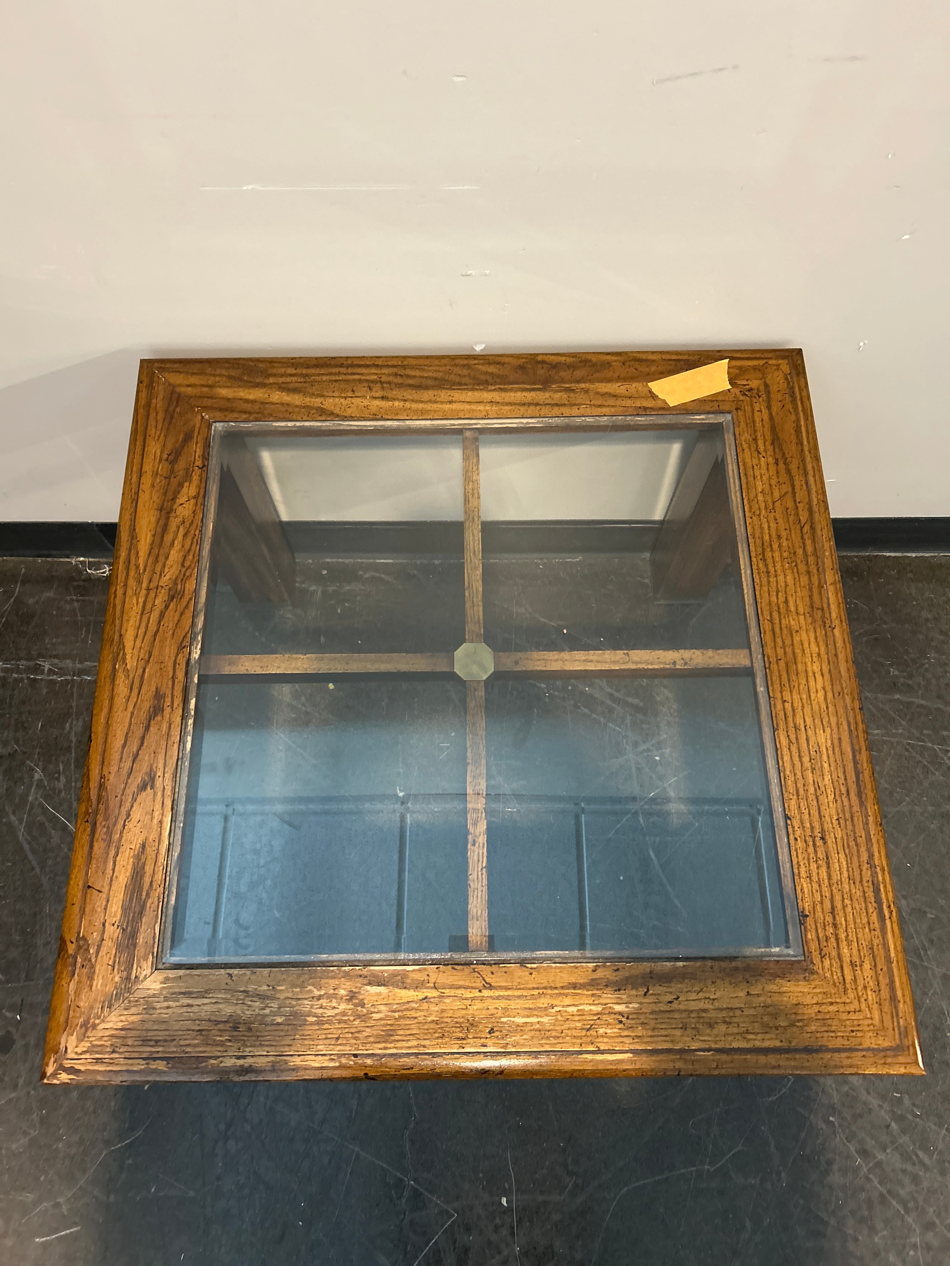 Beveled Glass Top Accent Table