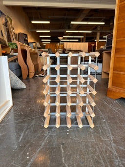Metal And Wood Winerack.