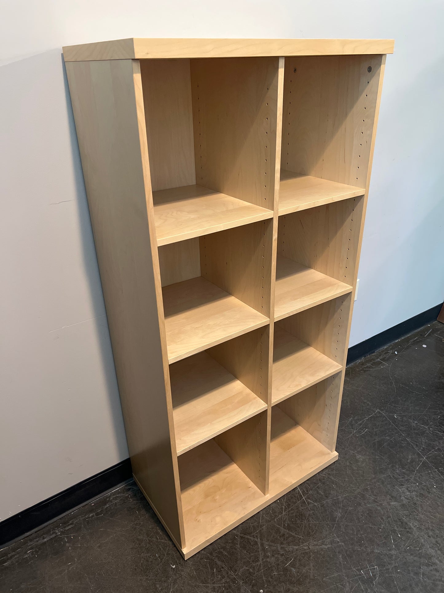 Rustic Light Wood Cube Organizer