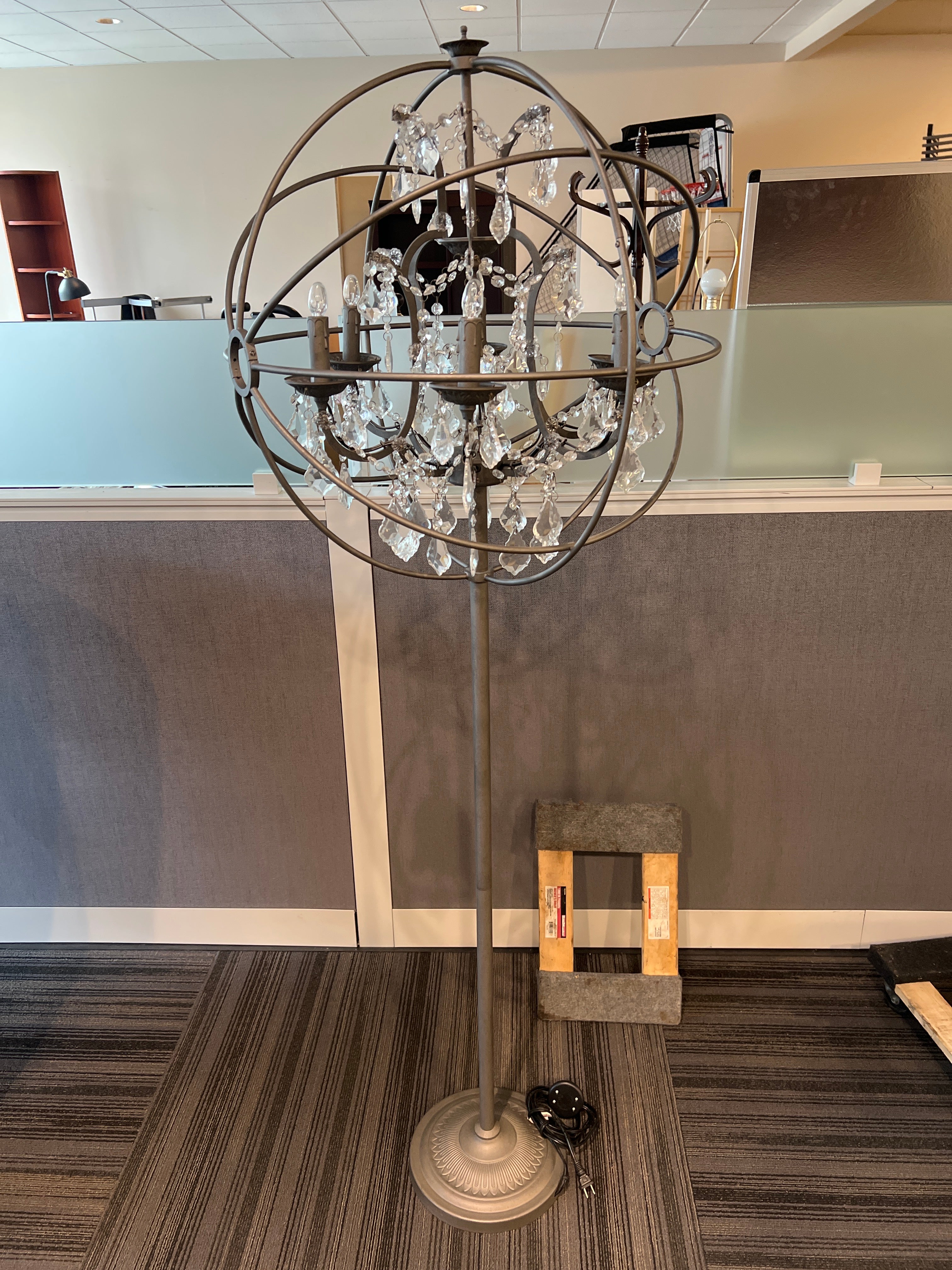 Orb Crystal Decorative 68” Floor Lamp