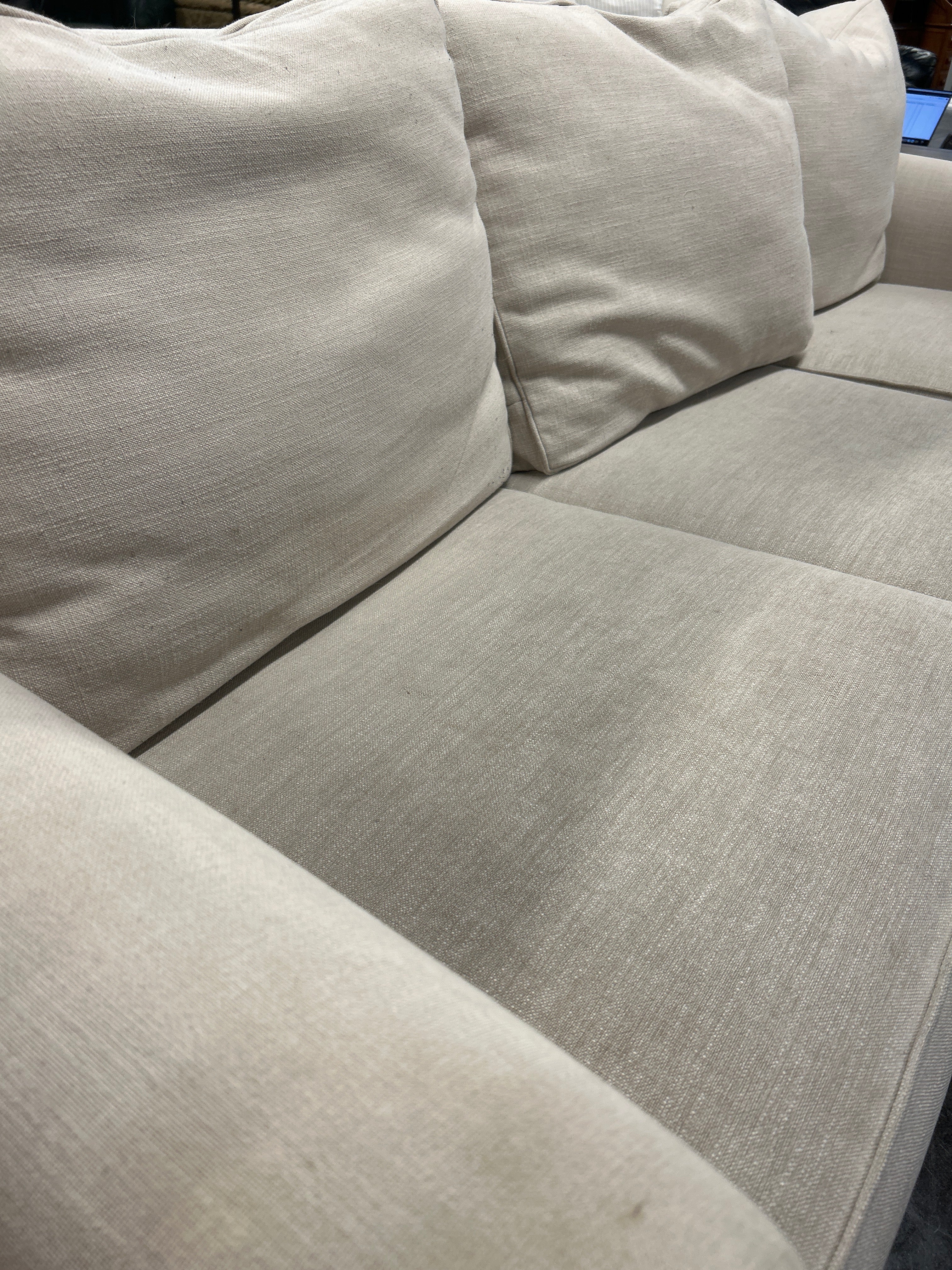 Cream Microfiber Couch