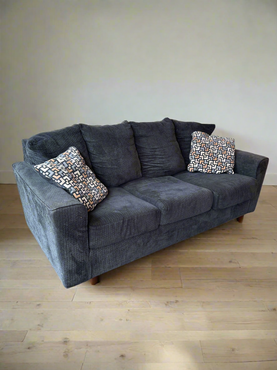 Ashley Furniture Dark Blue Three Seat Sofa