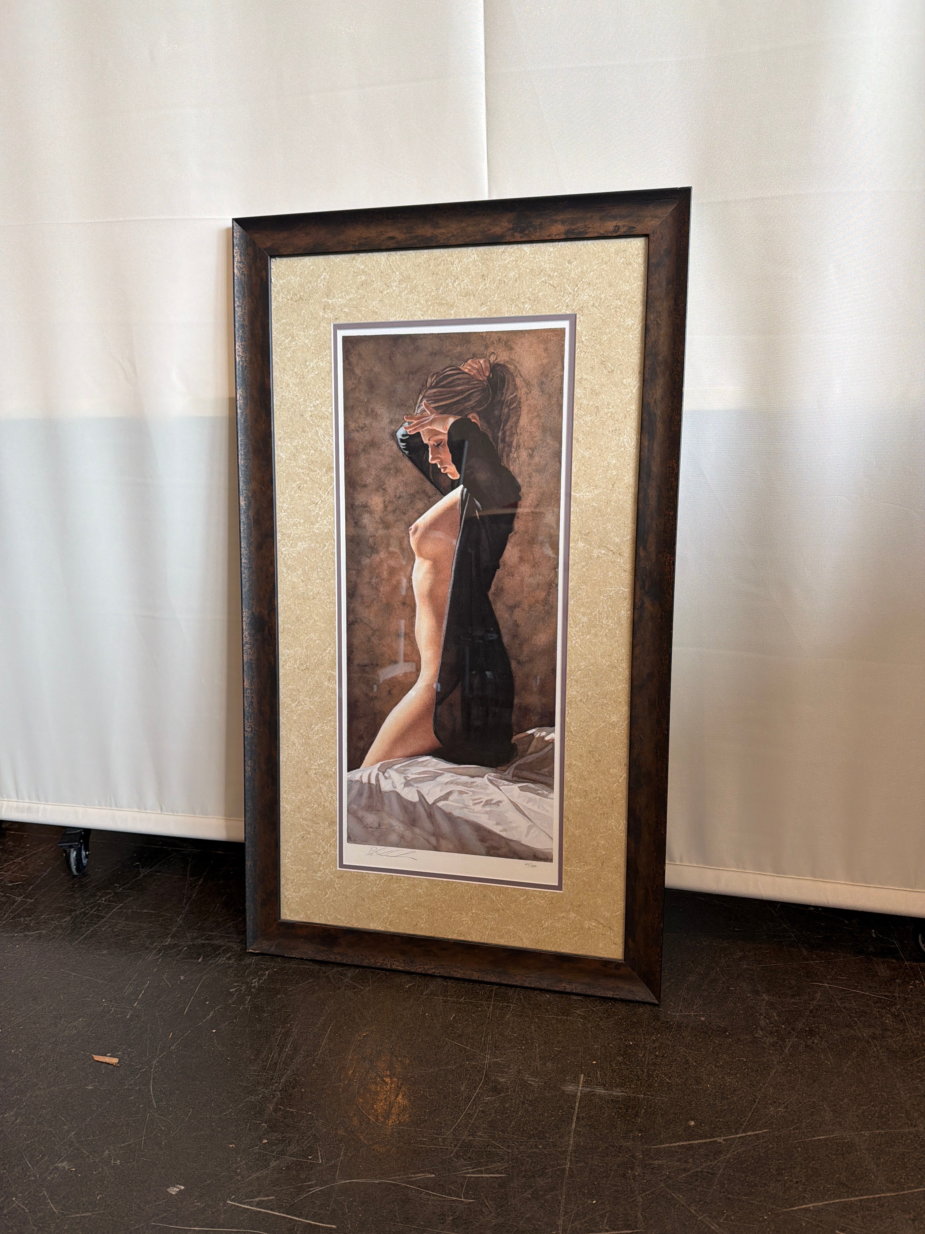 Steve Hanks Contemporary Framed Art Print Draped Female Figure