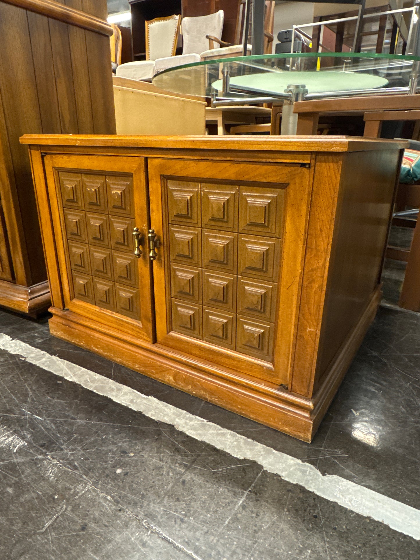 Drexel Vintage Wood Cabinet End Table