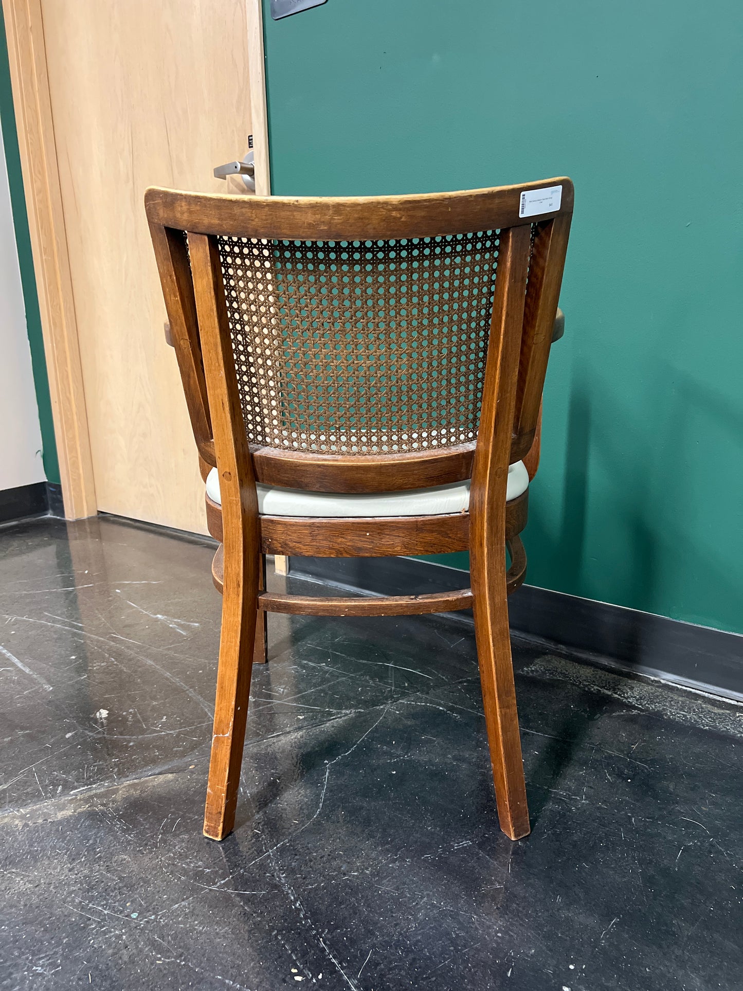 Vintage Thonet Cane-Back Armchair – Mid-Century Modern