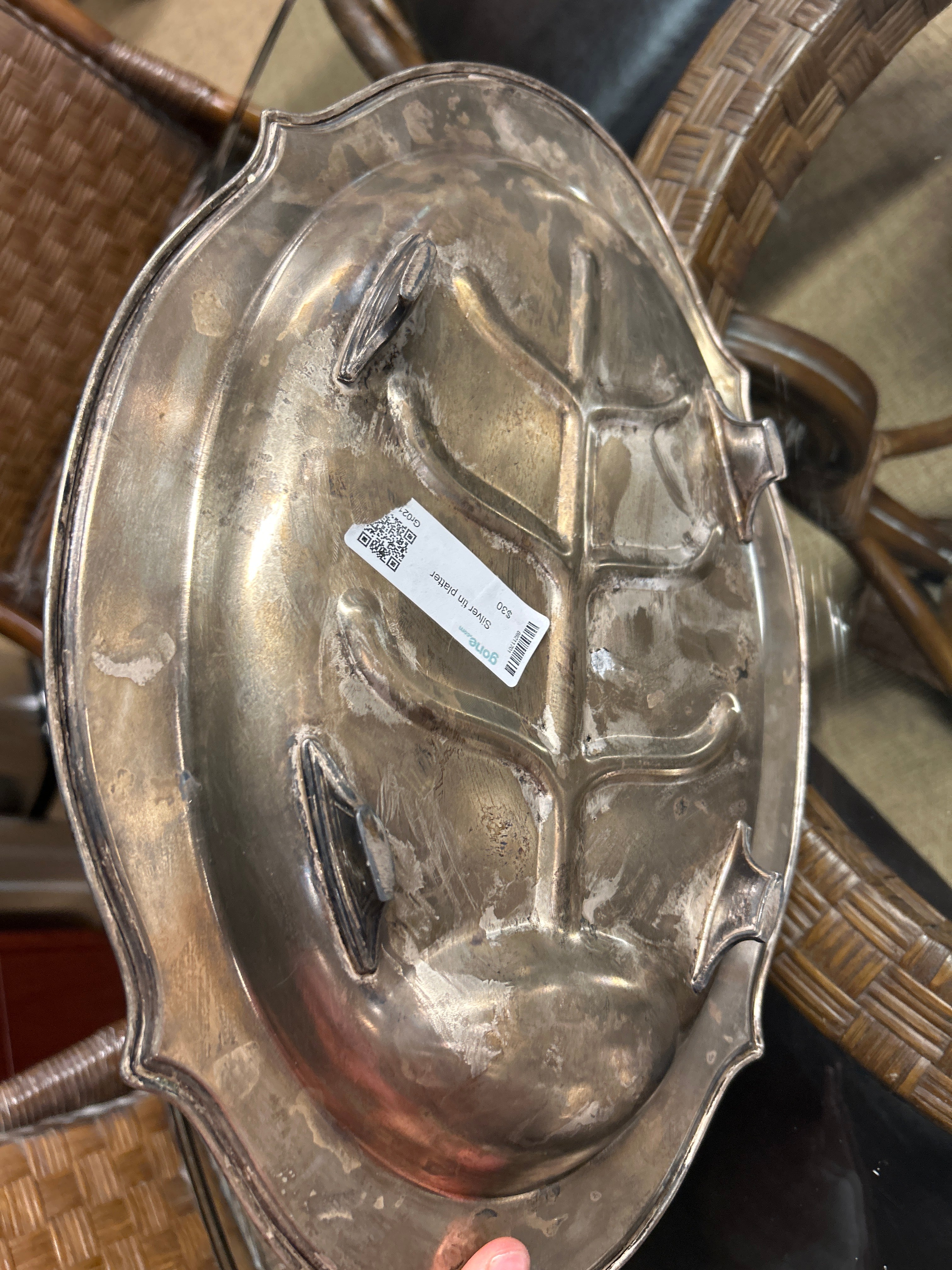 Silver Tin Platter