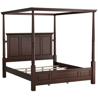 Incomplete Chestnut Pier 1 Ashworth King Poster Bed - Parts Only (Boxes 1, 3, 4)