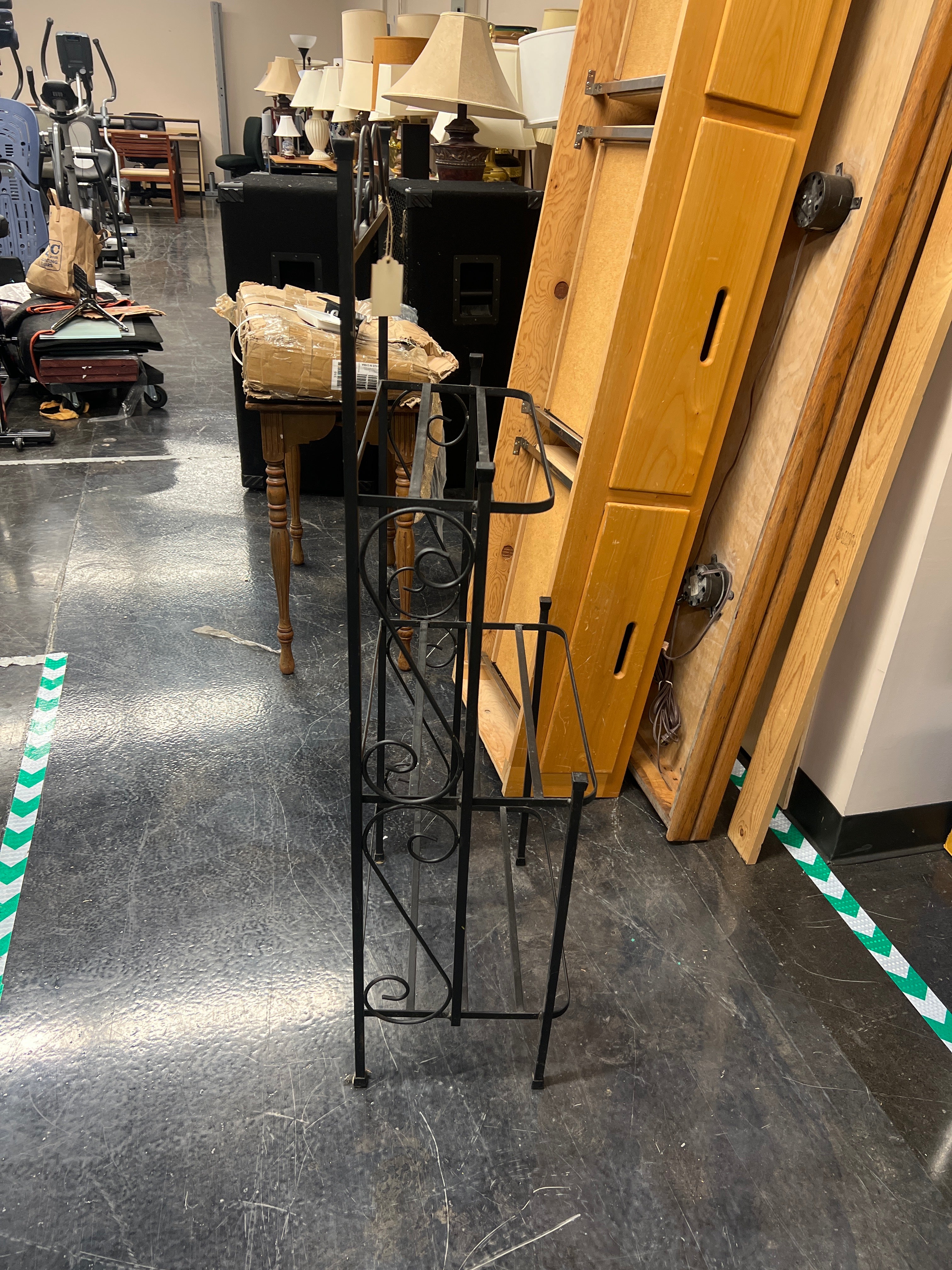Ornate Metal Three-Tiered Shelf