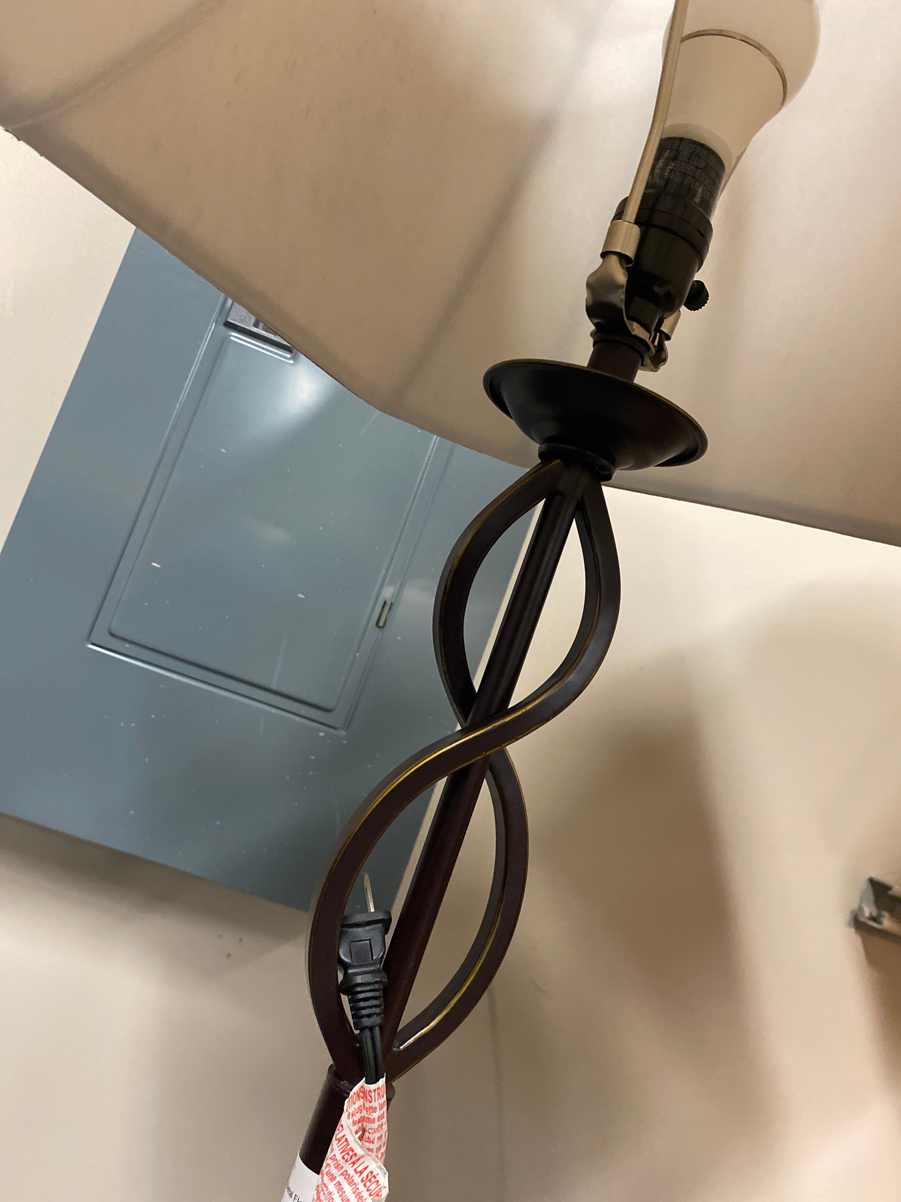 Brown Metal Floor Lamp