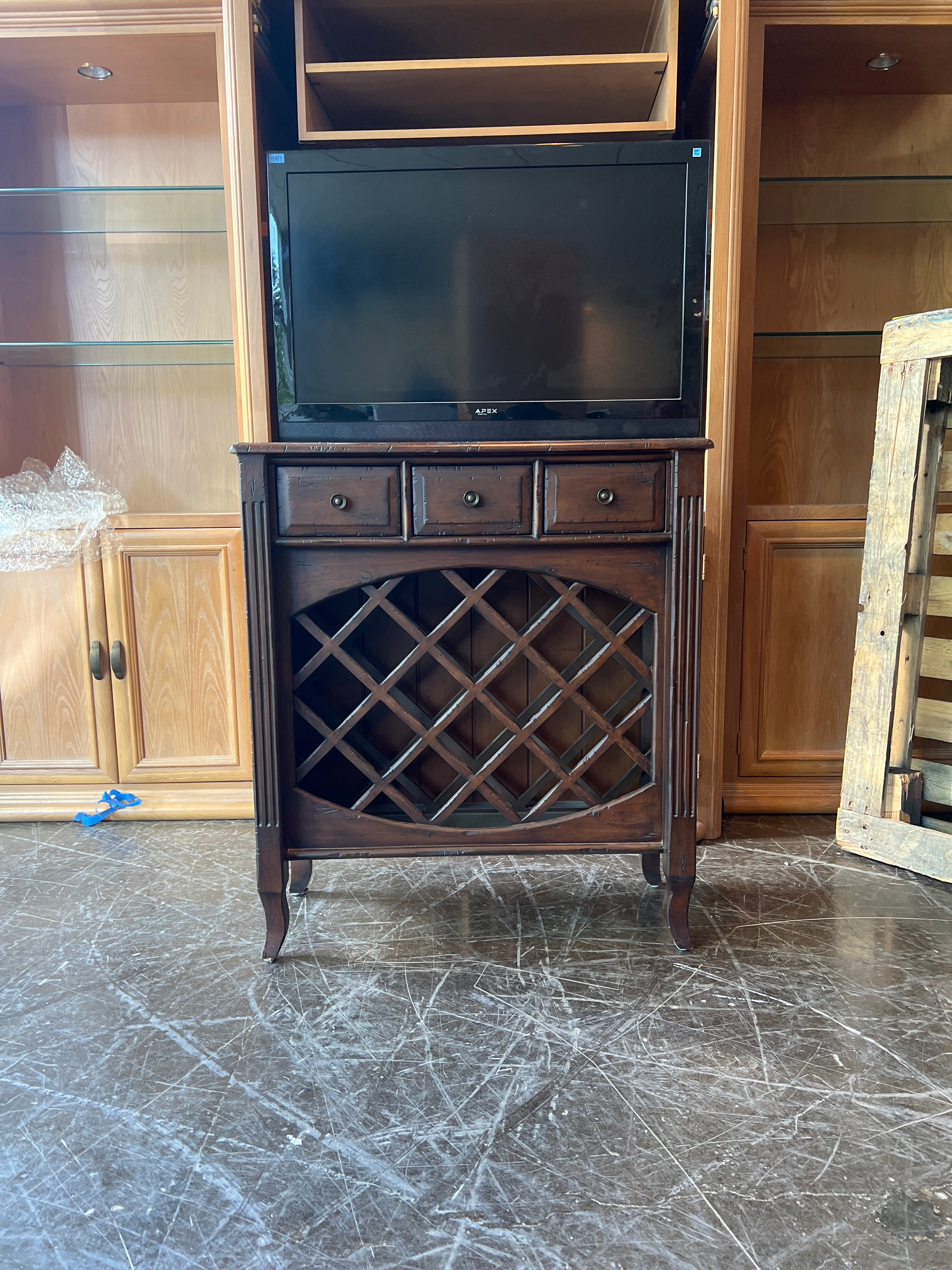 Side Table with Wine Storage
