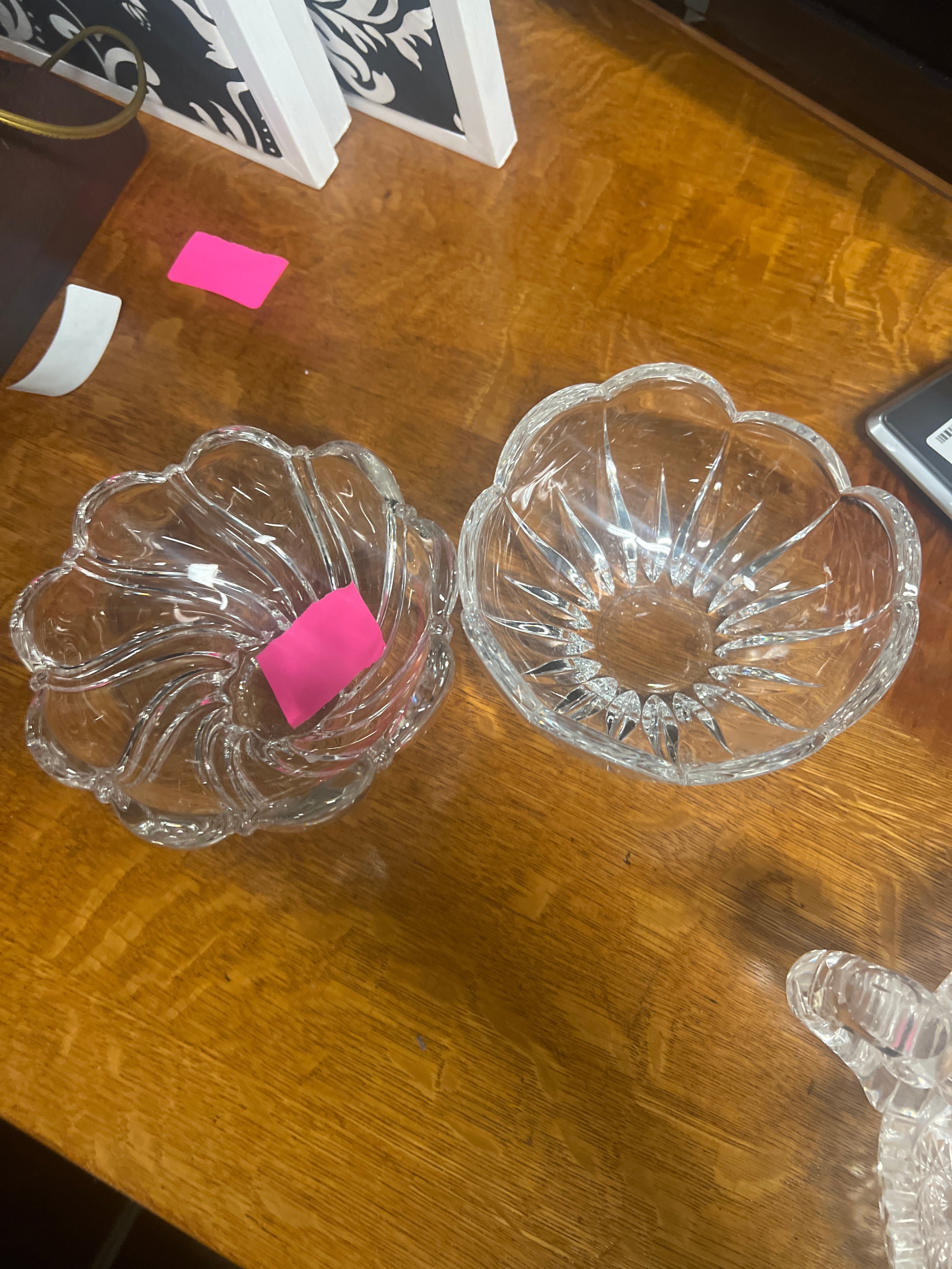 Glass candy dish