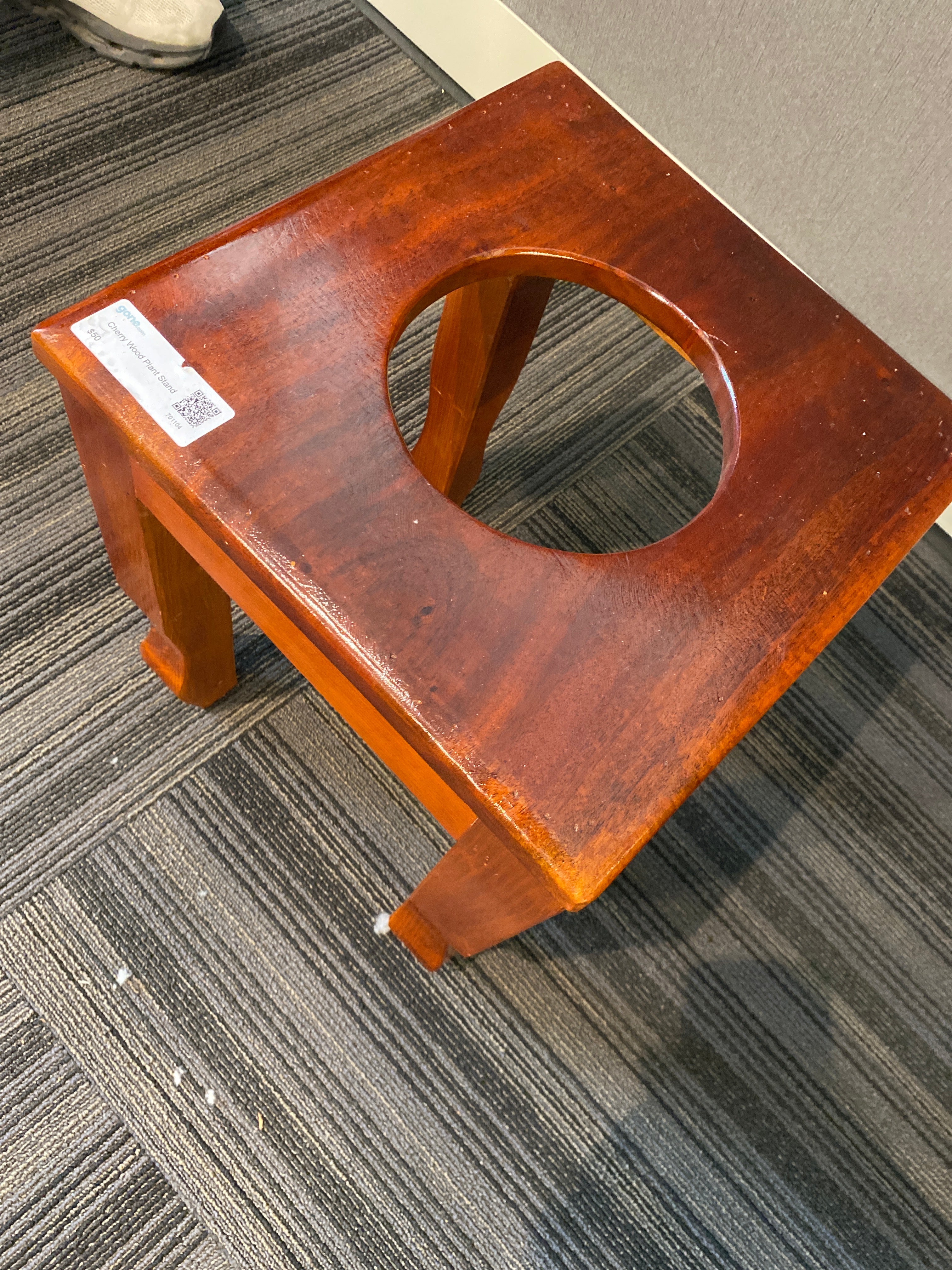 Cherry Wood Plant Stand