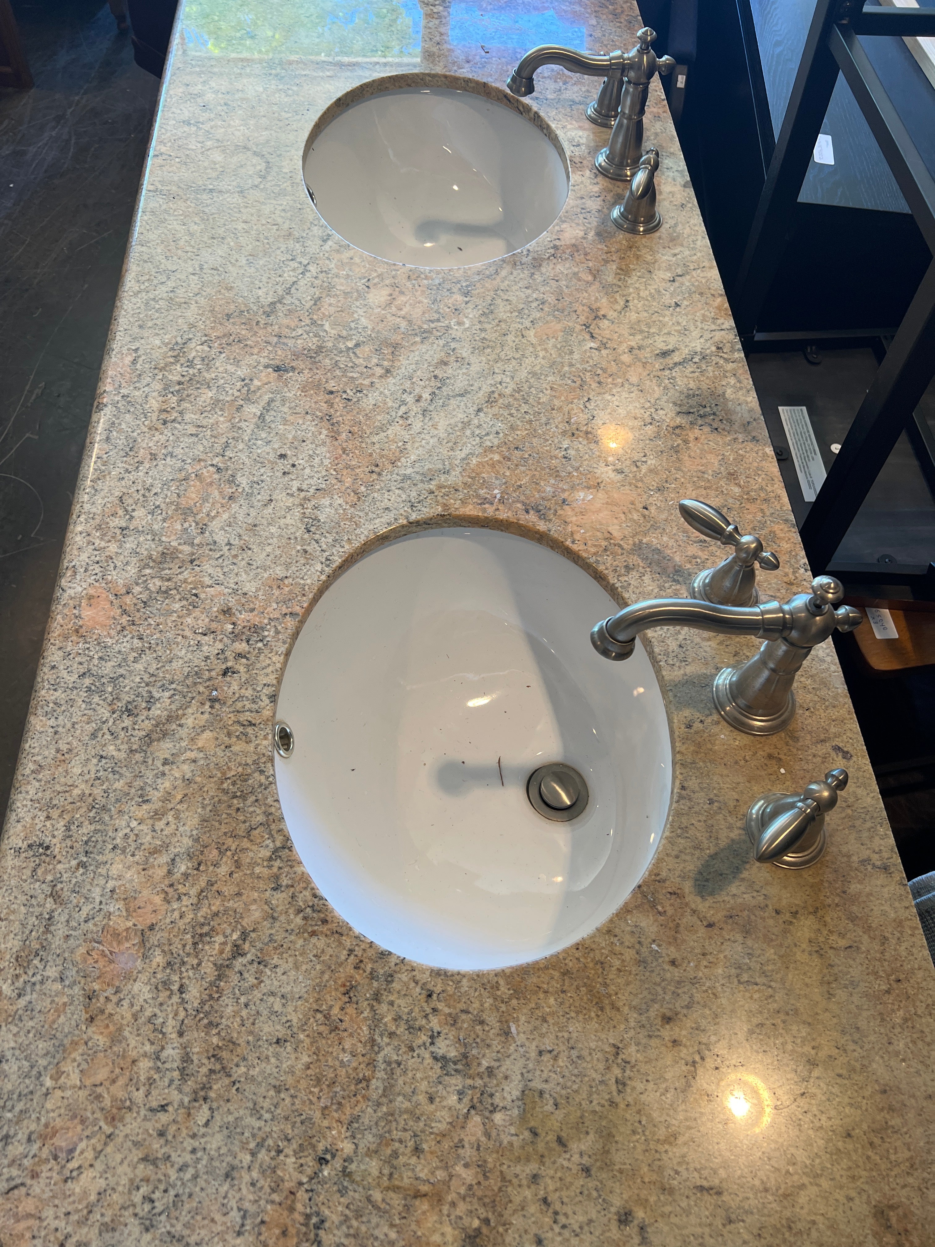 Double Sink Granite Top Bathroom Vanity
