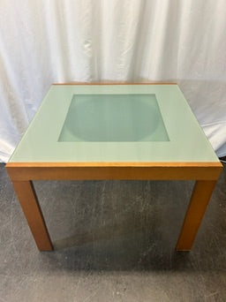 Expandable Wood Table With Glass