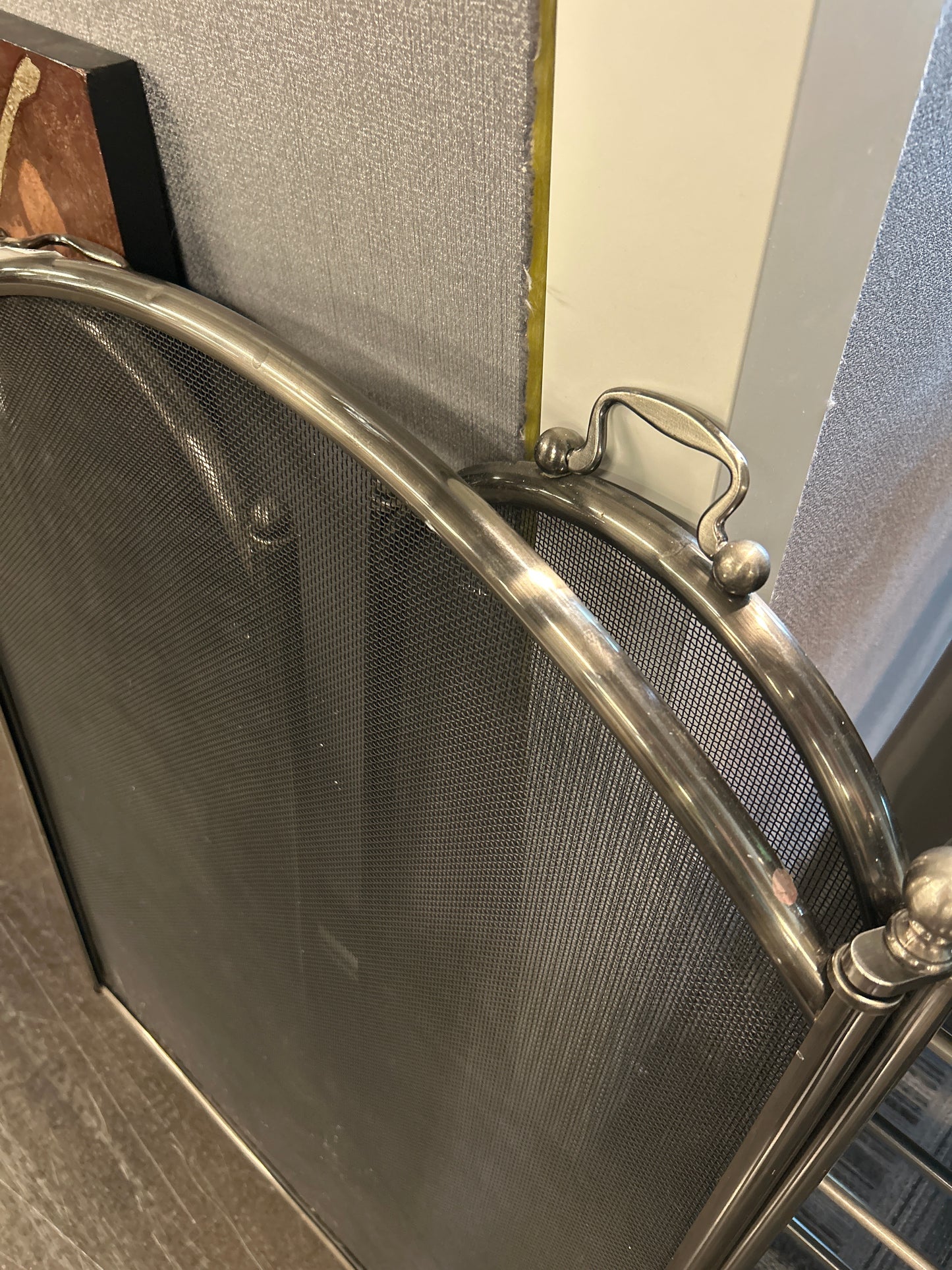 Black Metal Fire Place Screen