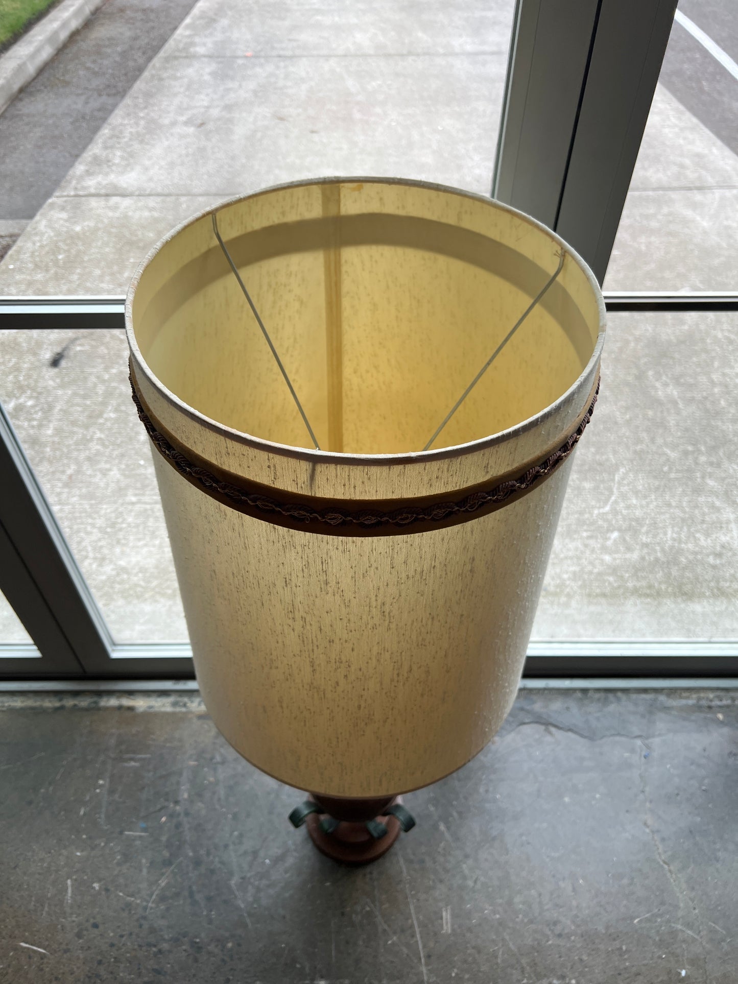 Brass Table Lamp with Pleated Shade