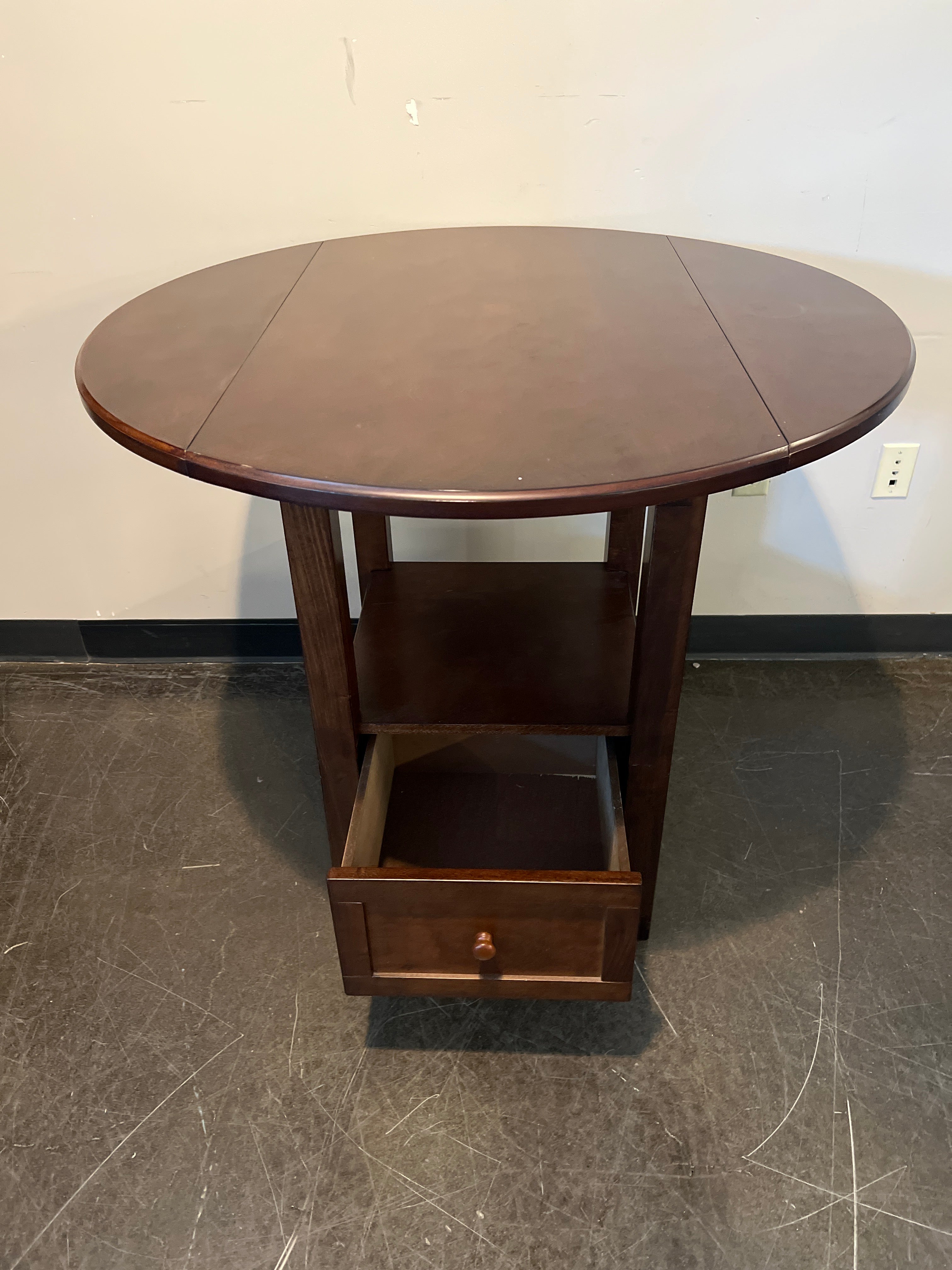 Dark Wood Drop-Leaf Table