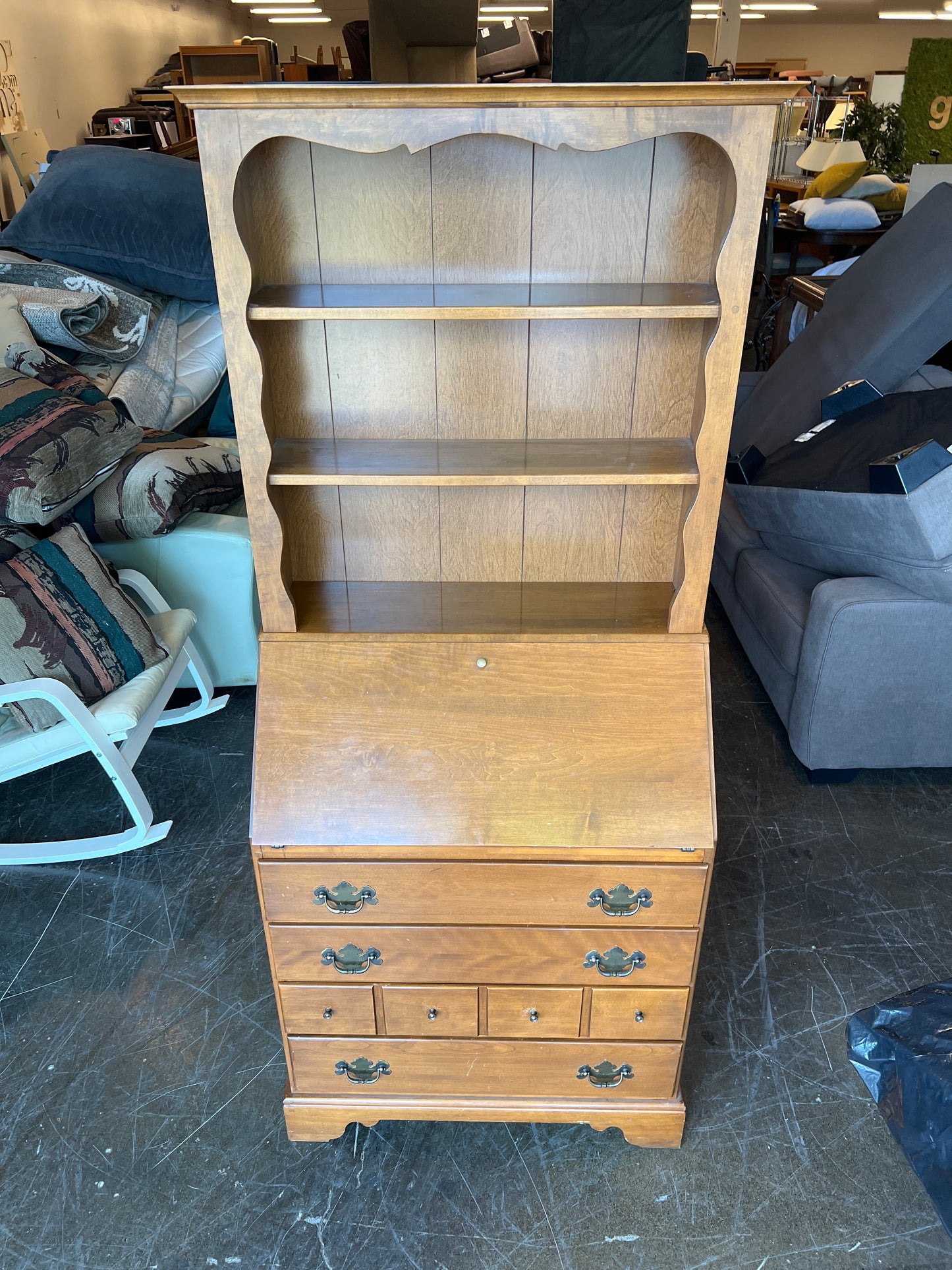 Vintage Secretary Desk with Hutch
