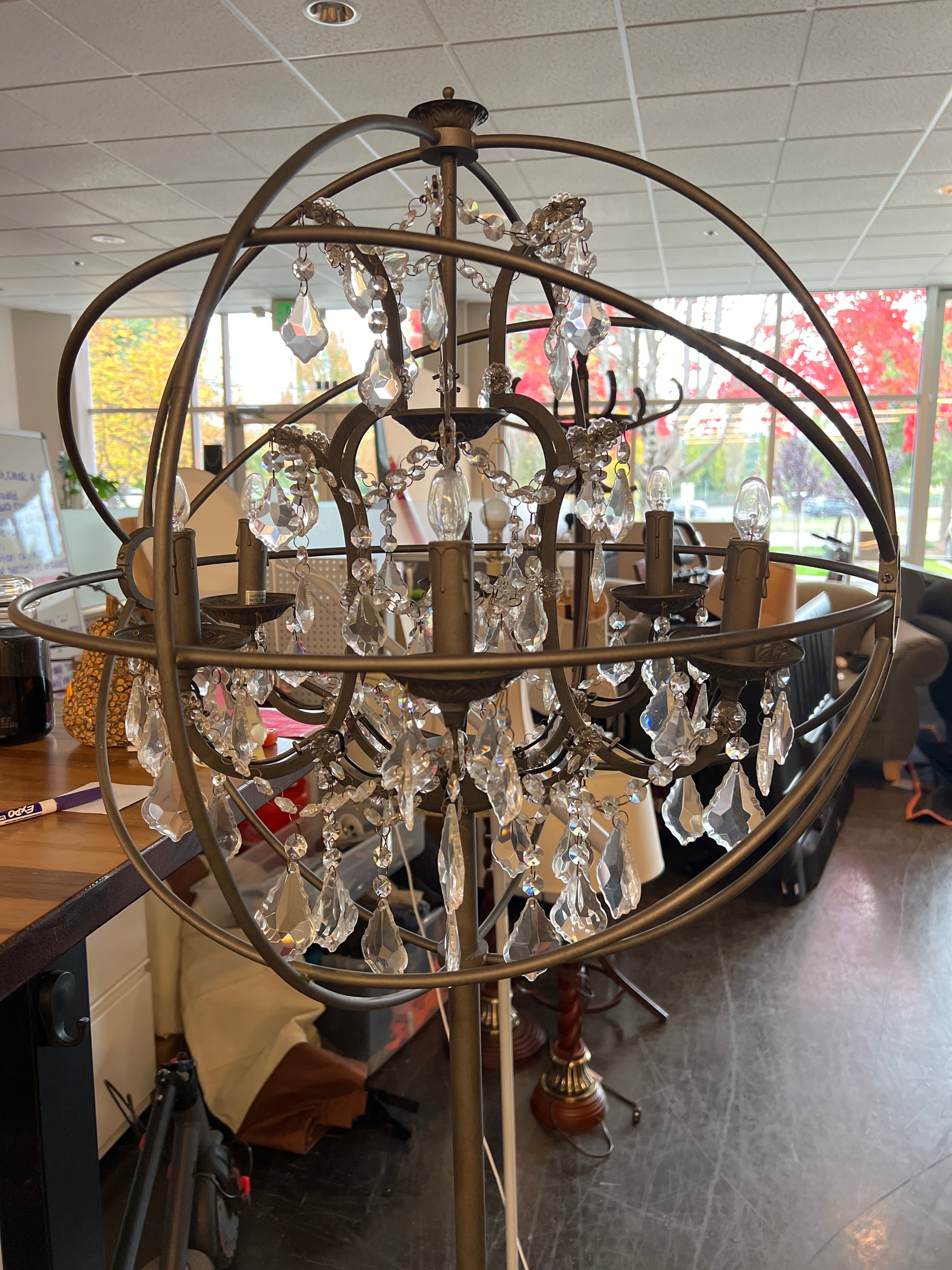 Orb Crystal Decorative 68” Floor Lamp