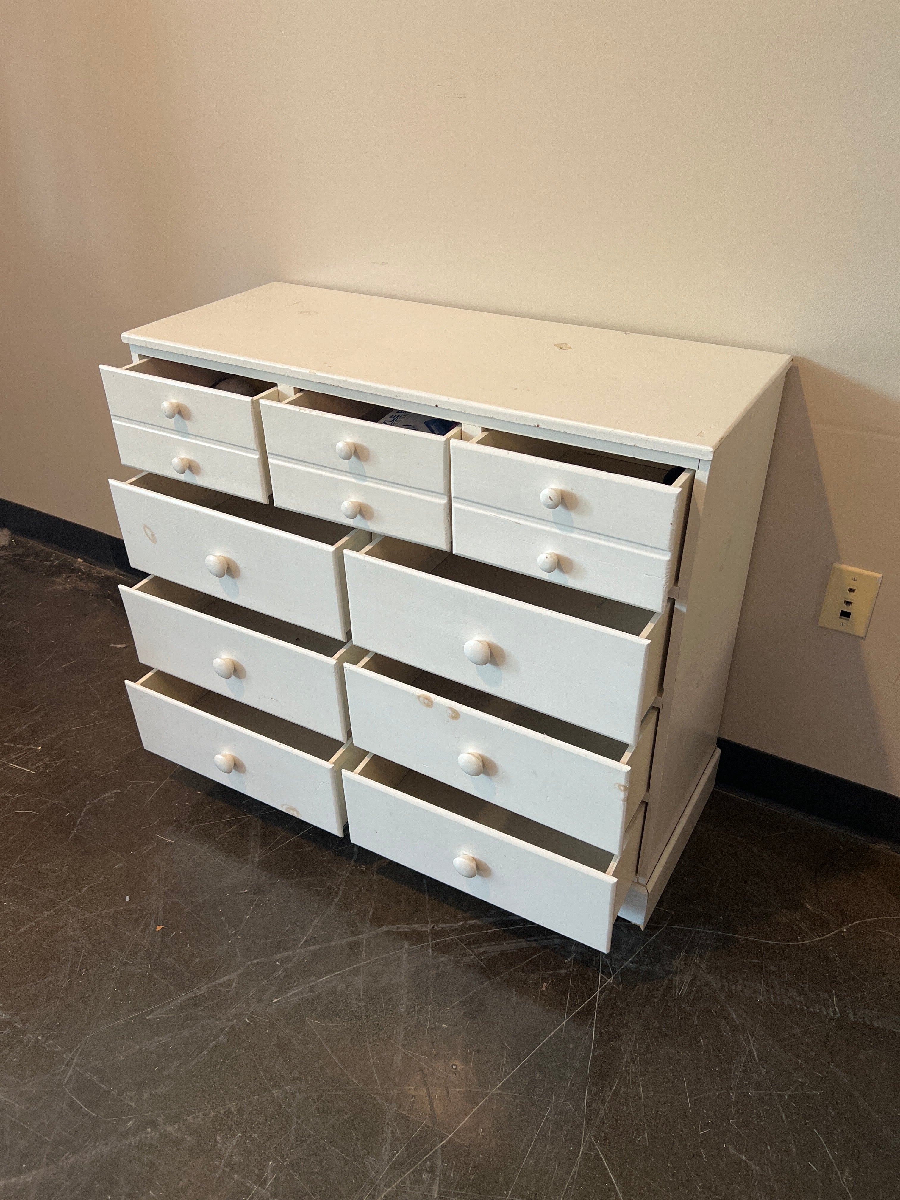 White 9-Drawer Wooden Dresser