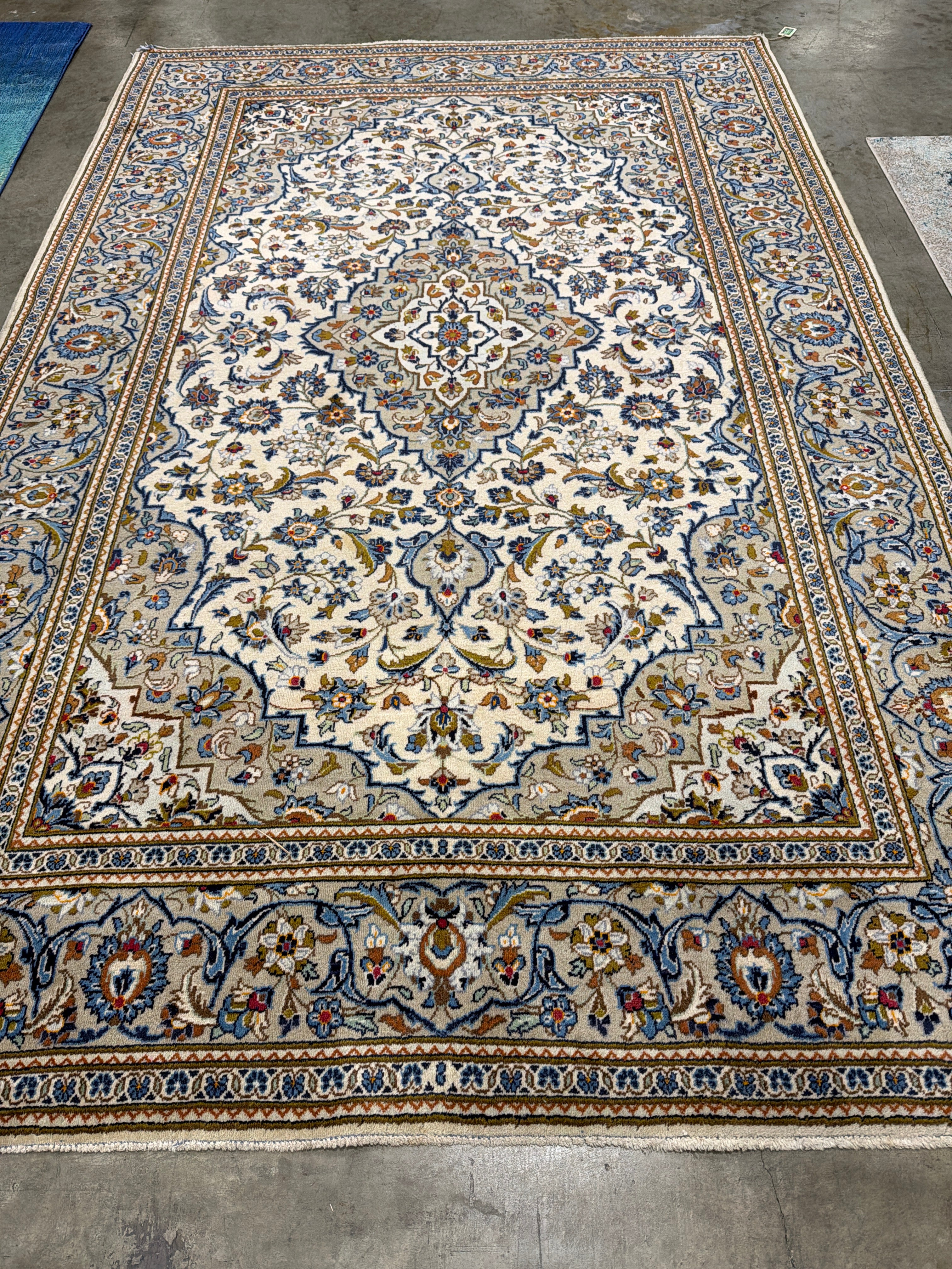 Hand-Knotted Persian Medallion Area Rug — 6'6" x 9'10"
