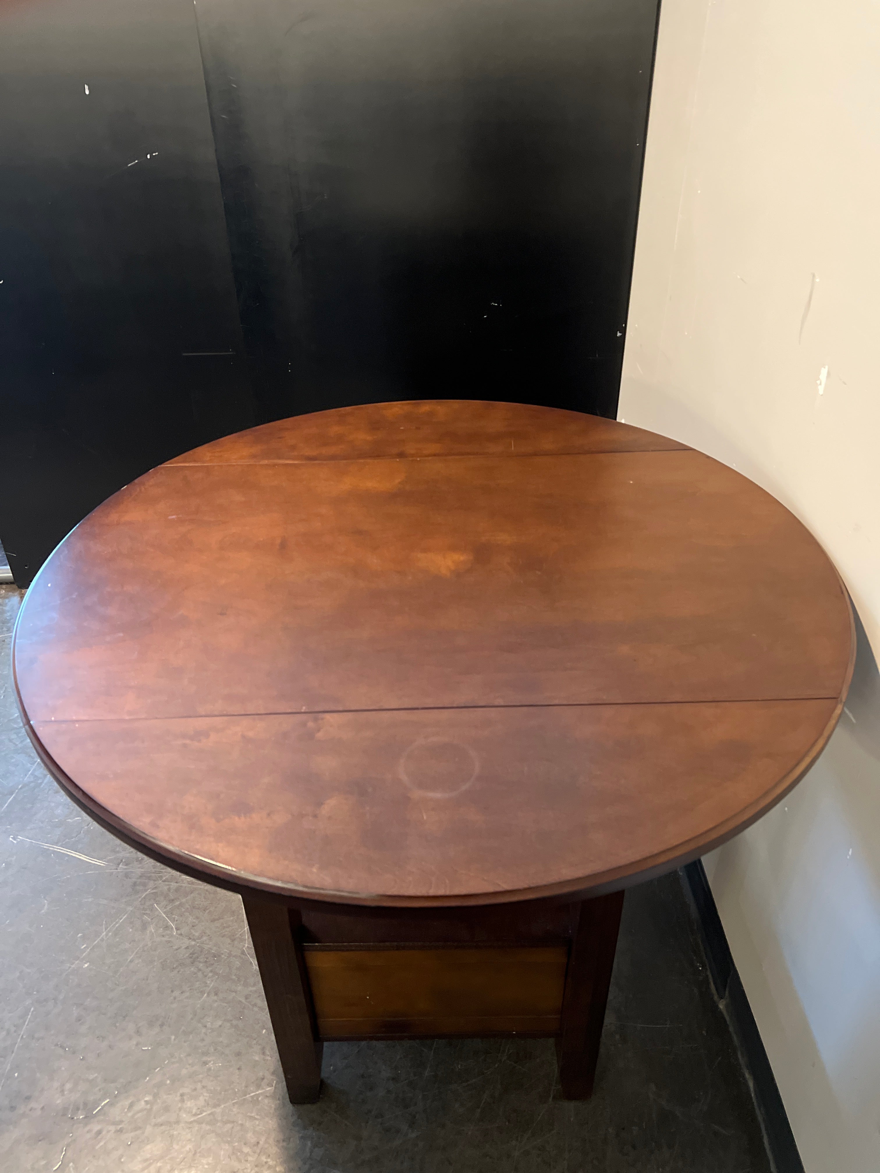 Dark Wood Drop-Leaf Table
