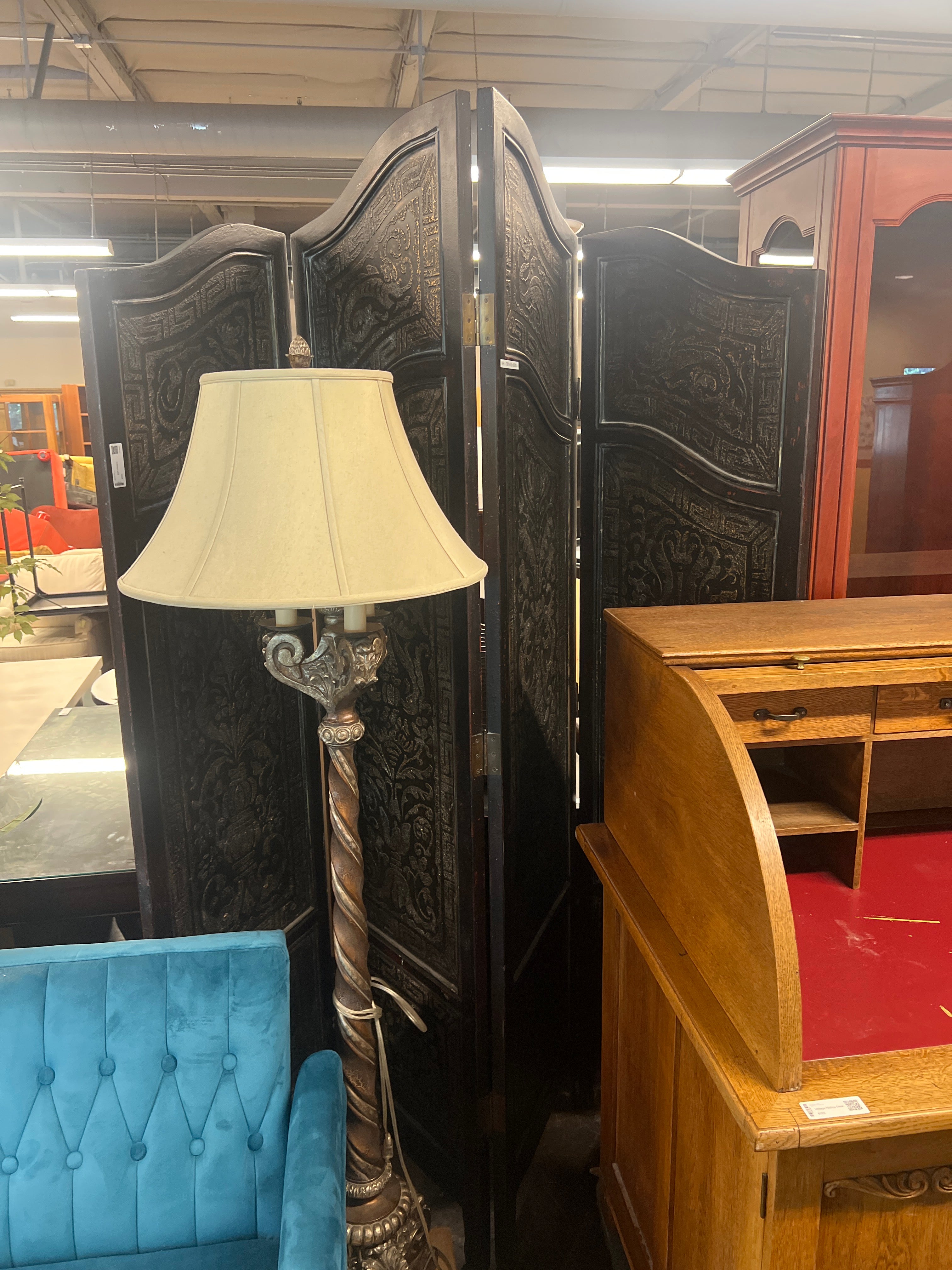 Ornate Wooden Privacy Screen