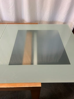 Expandable Wood Table With Glass