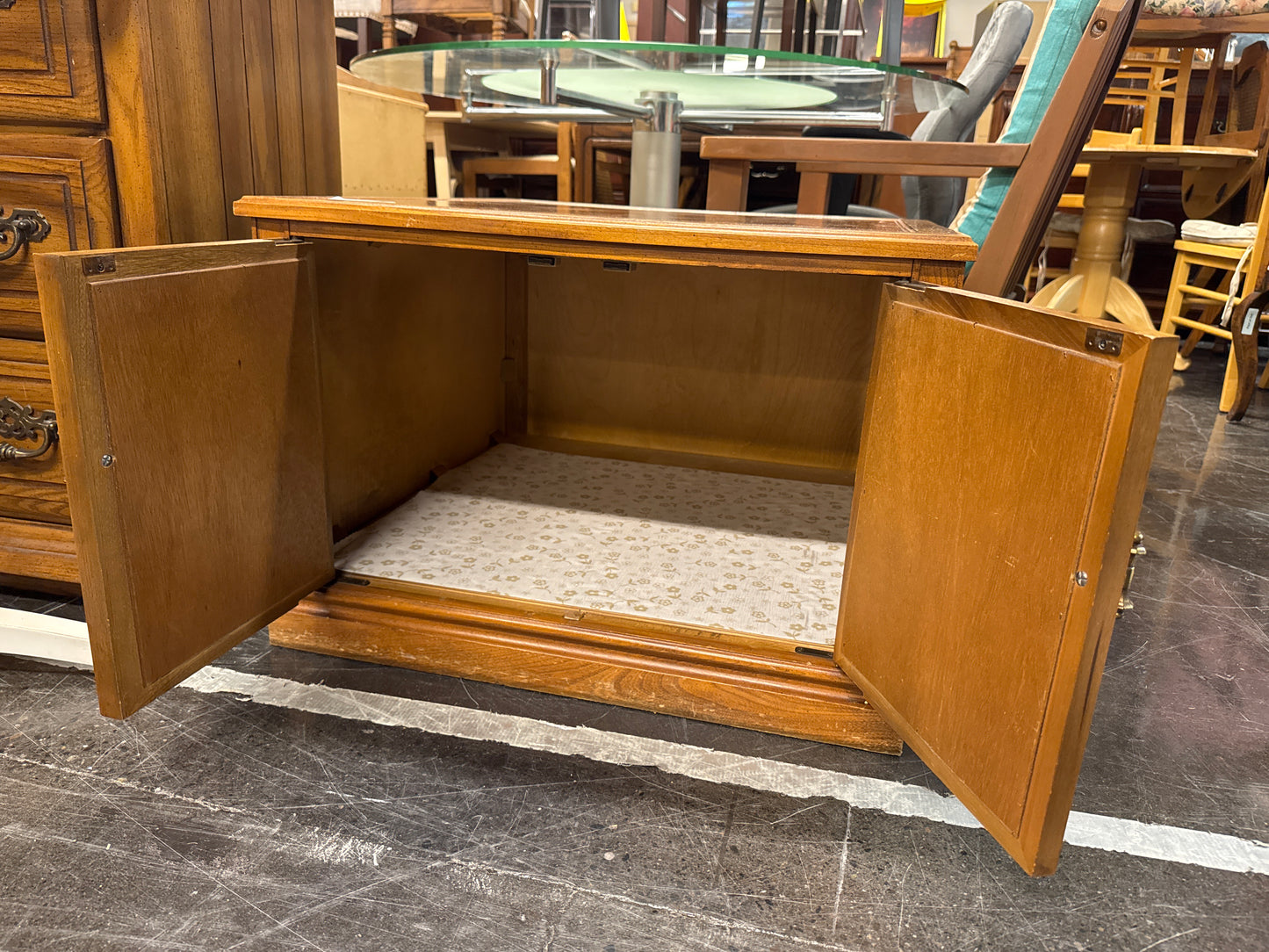 Drexel Vintage Wood Cabinet End Table