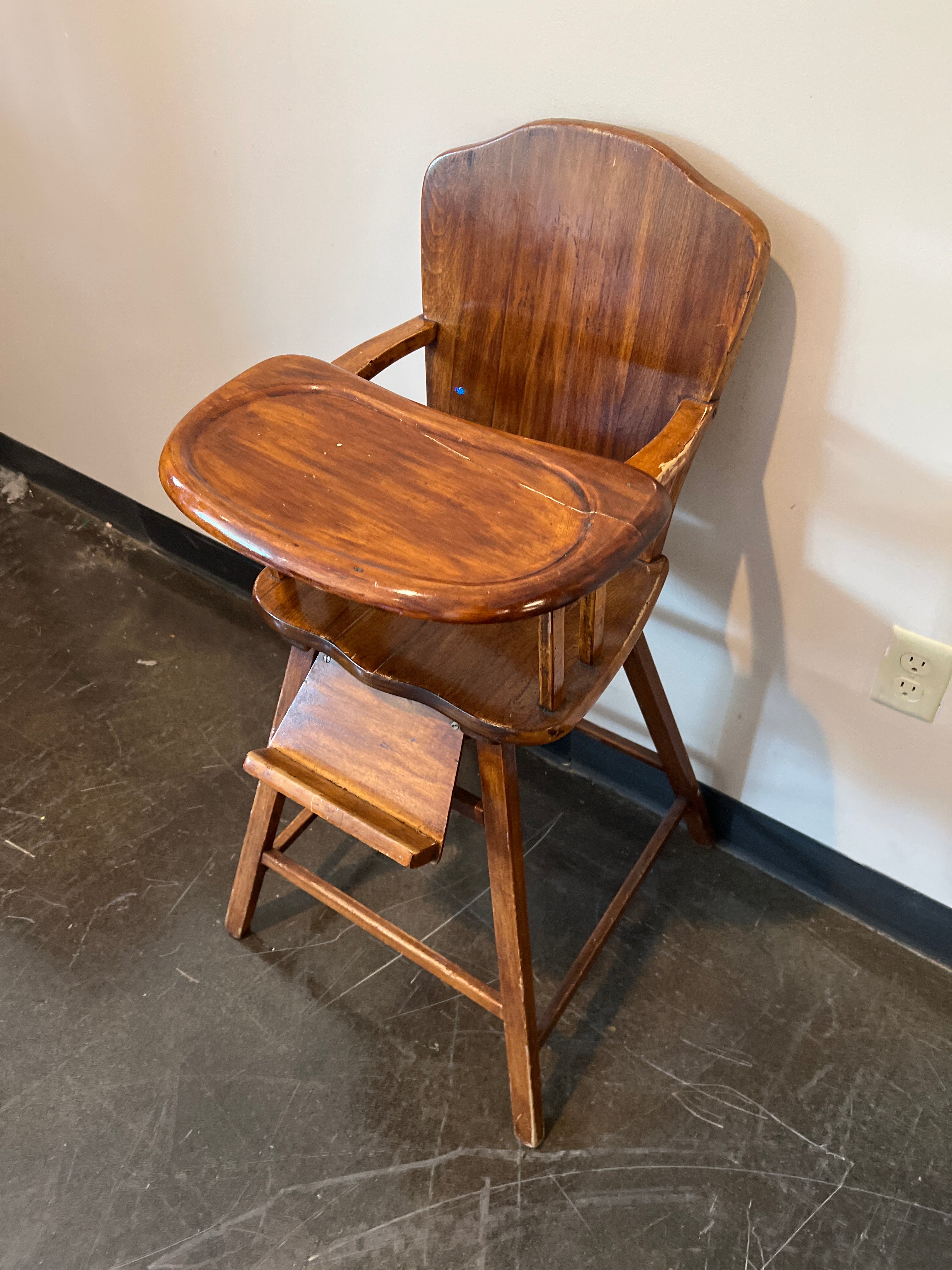 Vintage Solid Wood High Chair