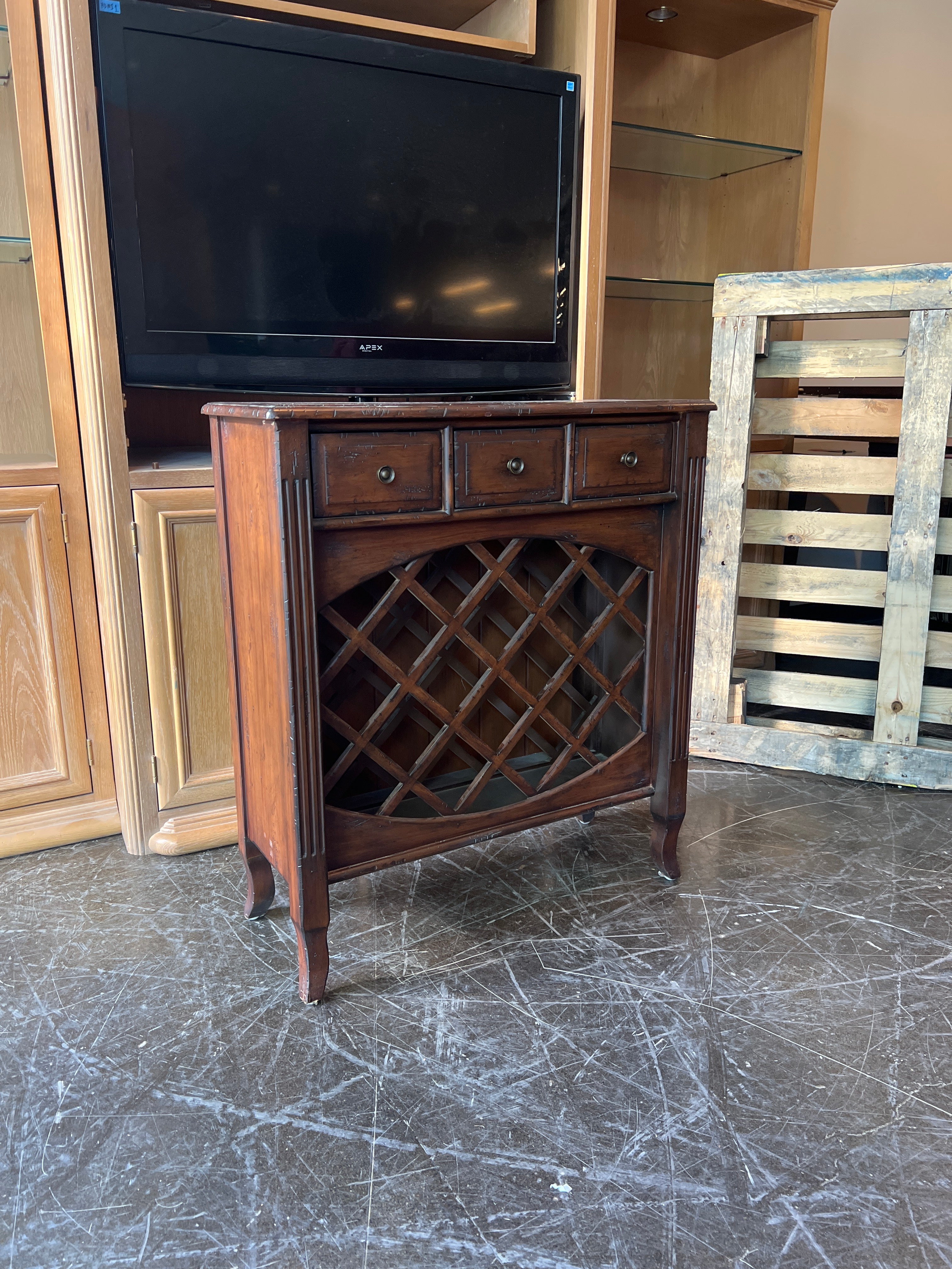 Side Table with Wine Storage